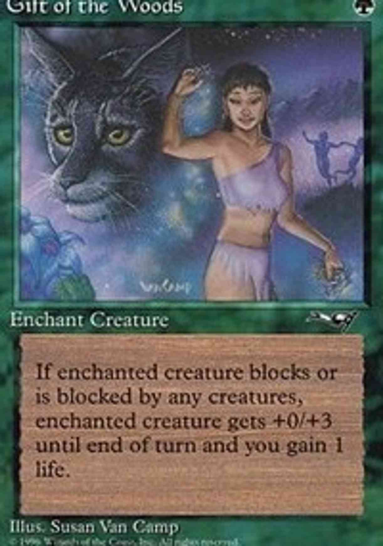 Gift of the Woods (Girl/Lynx) magic card front