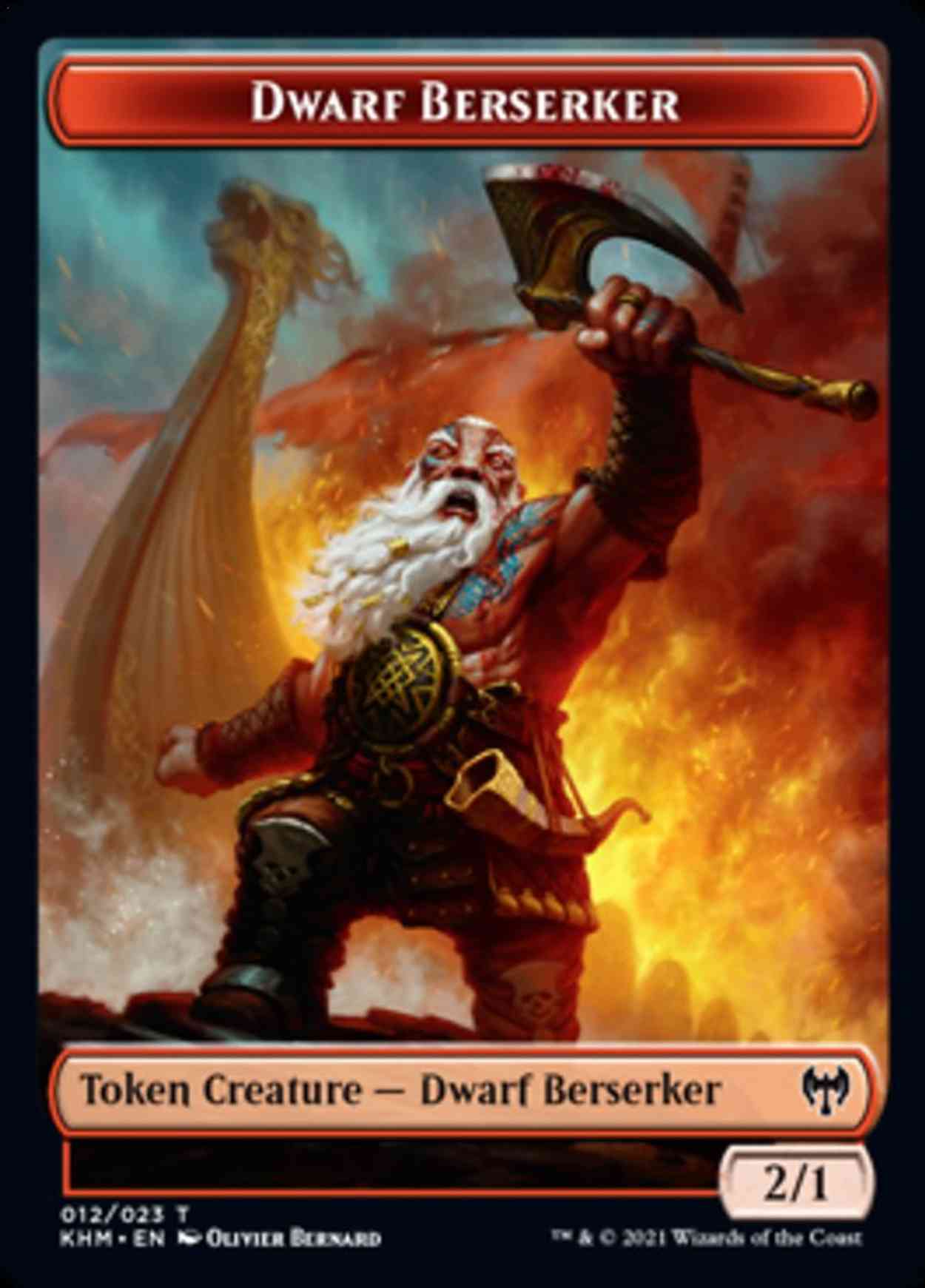 Dwarf Berserker // Giant Wizard Double-sided Token magic card front