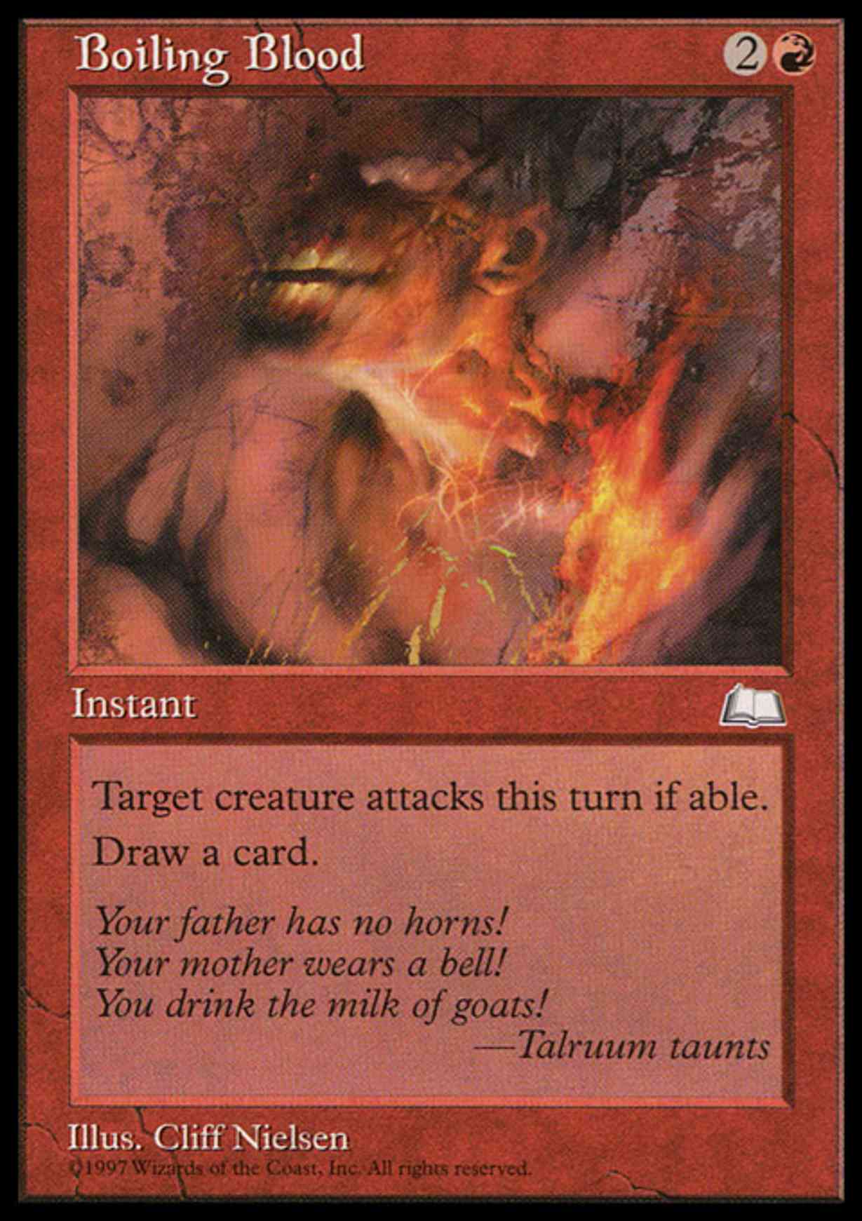 Boiling Blood magic card front