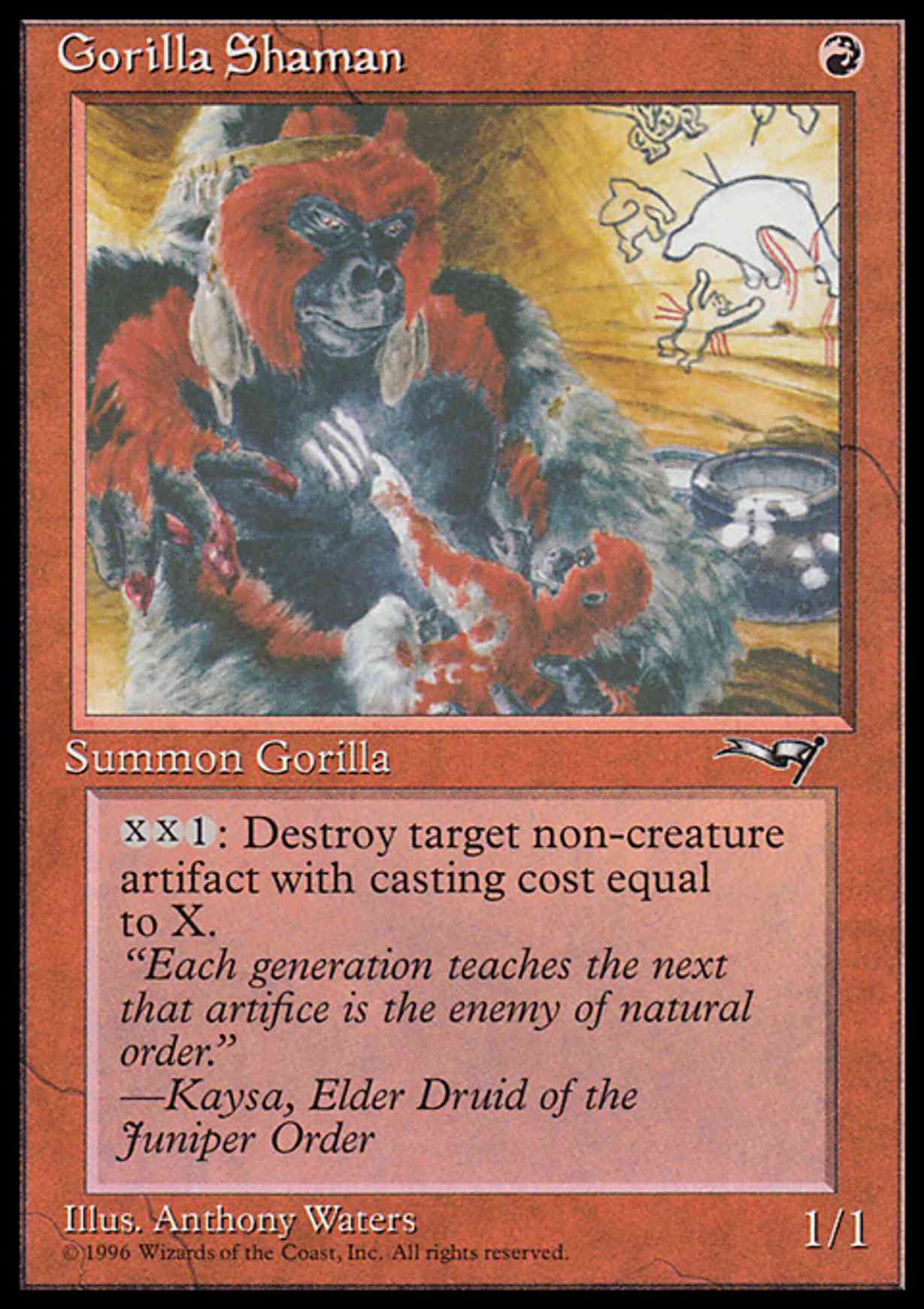 Gorilla Shaman (Holding Baby) magic card front