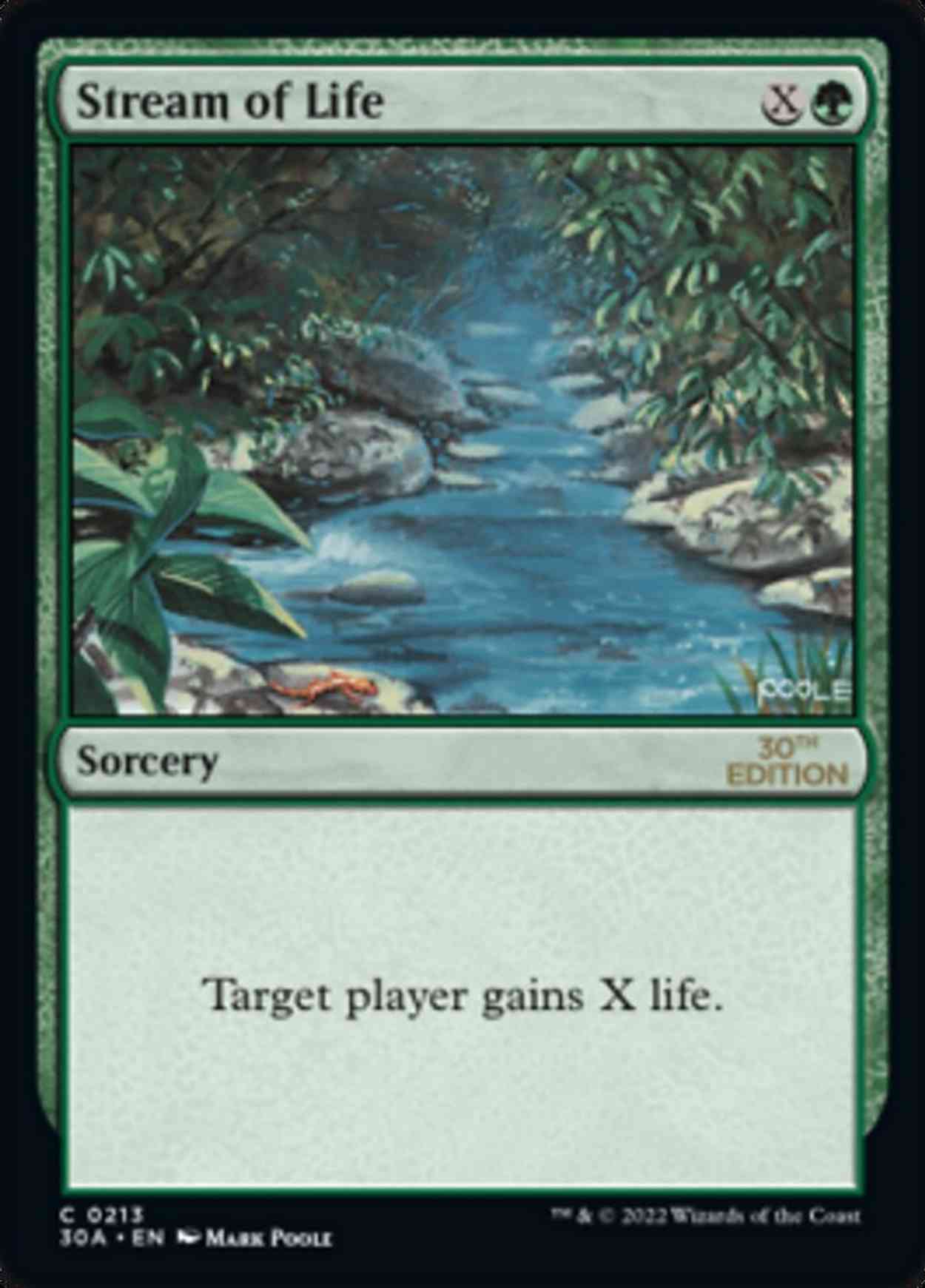 Stream of Life magic card front
