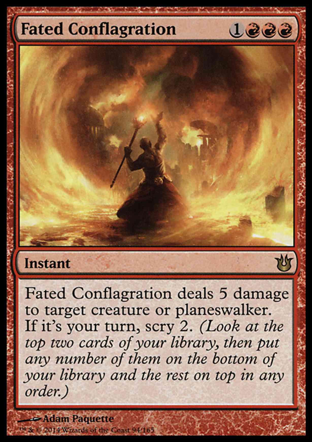 Fated Conflagration magic card front