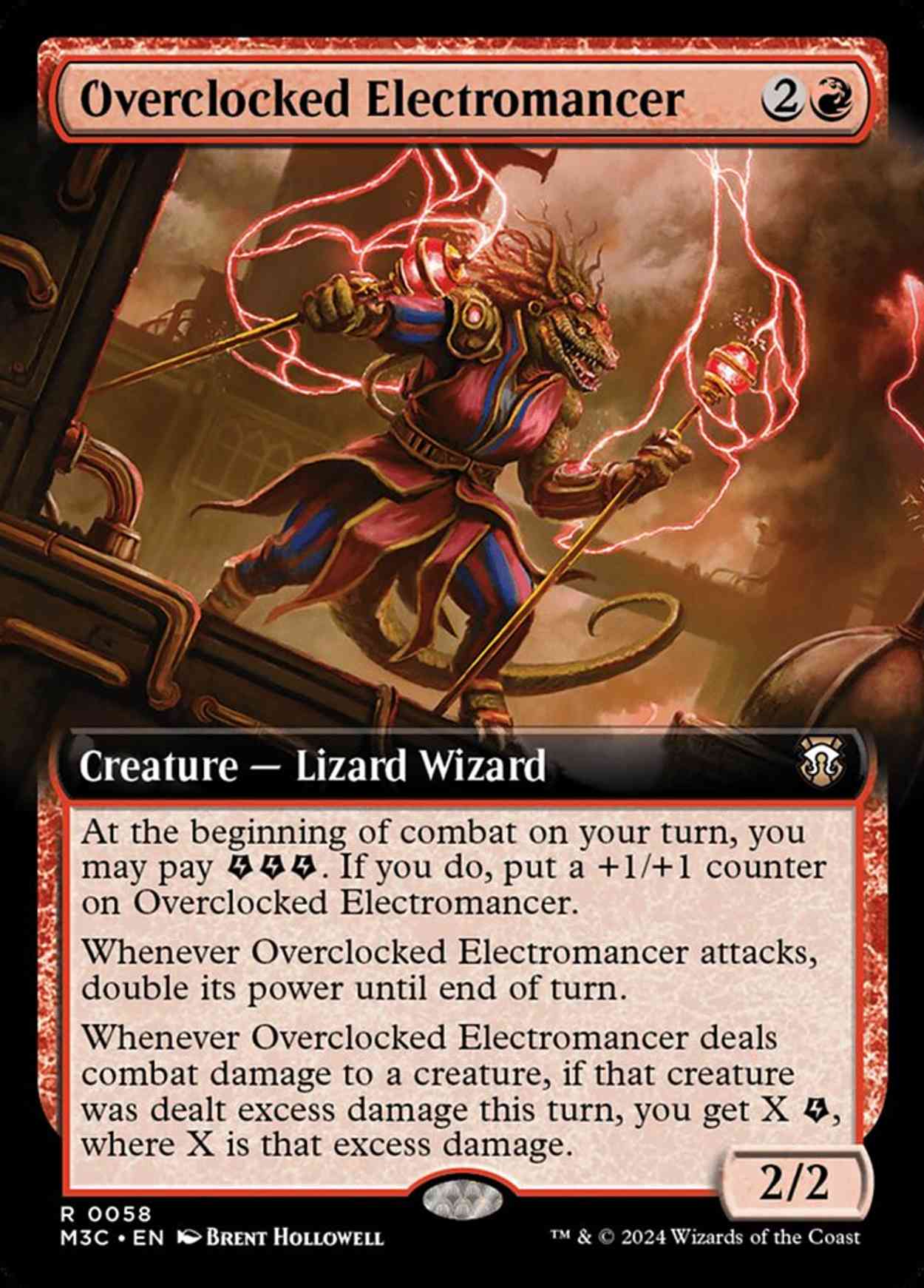 Overclocked Electromancer (Extended Art) magic card front