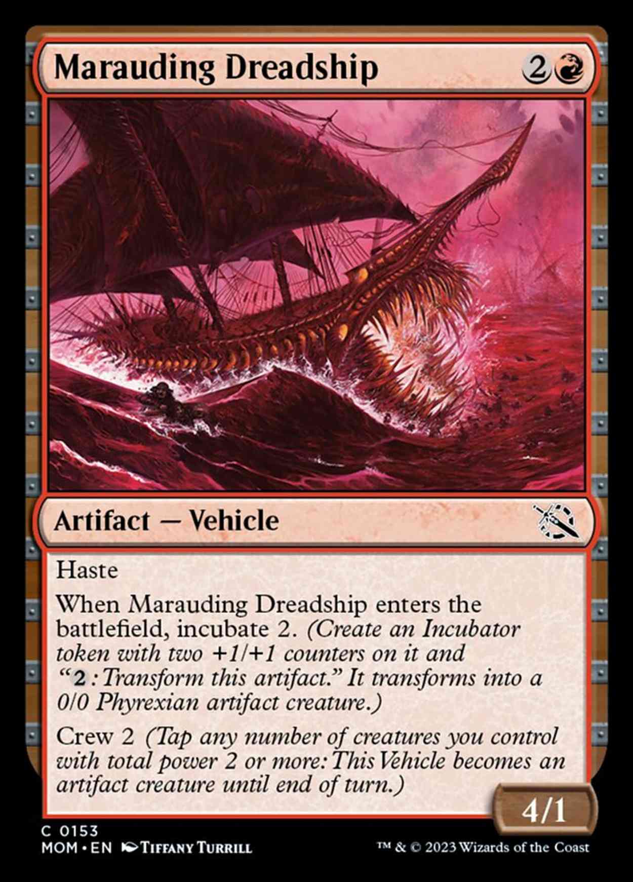 Marauding Dreadship magic card front