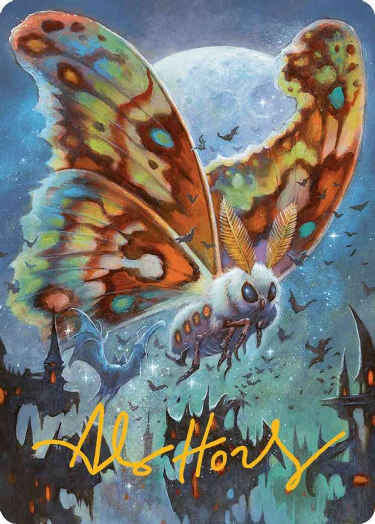 Luminous Broodmoth Art Card (Gold-Stamped Signature) magic card front