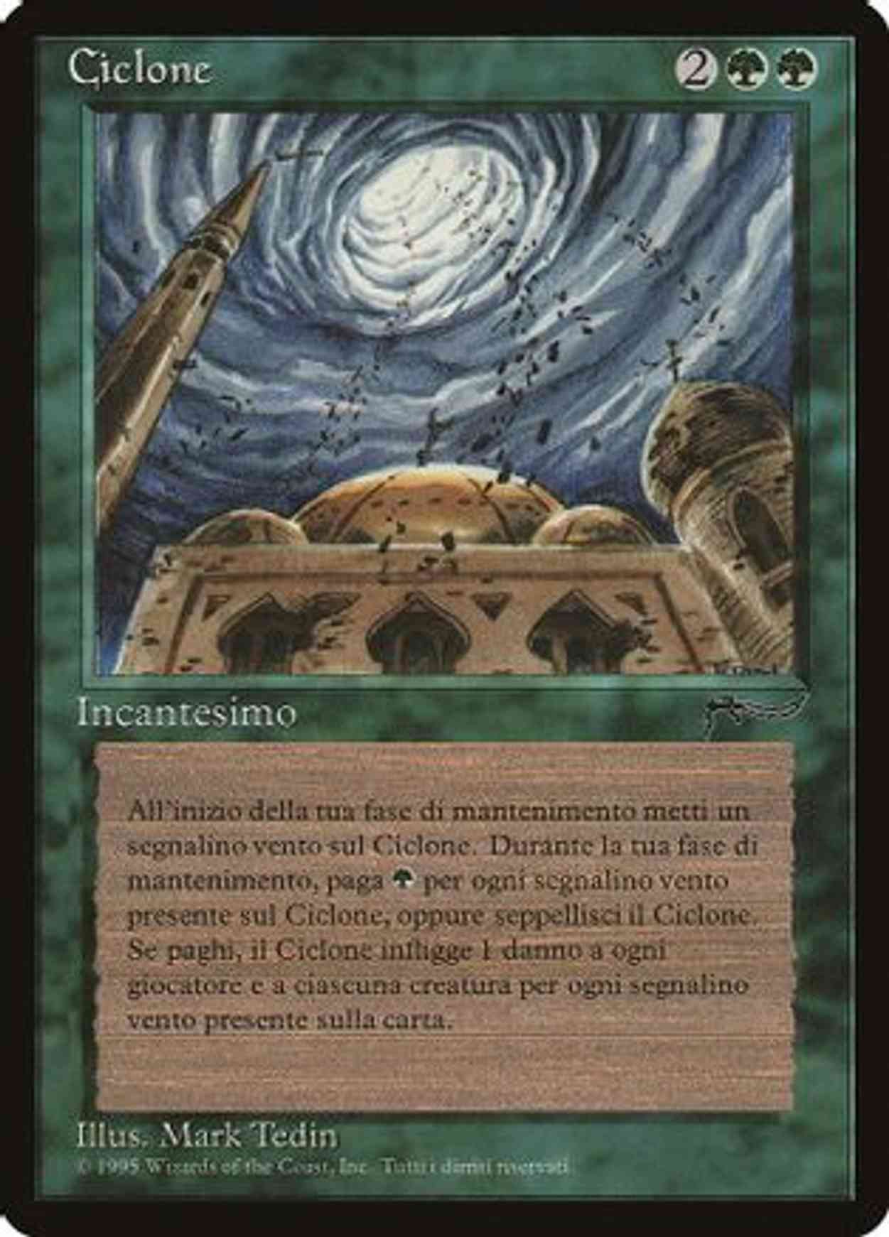 Cyclone (Italian) - "Ciclone" magic card front