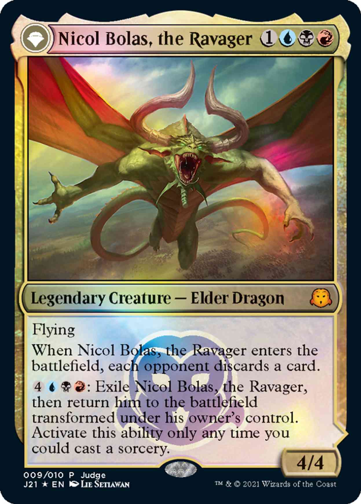 Nicol Bolas, the Ravager magic card front