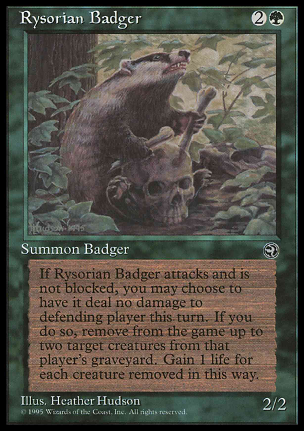 Rysorian Badger magic card front