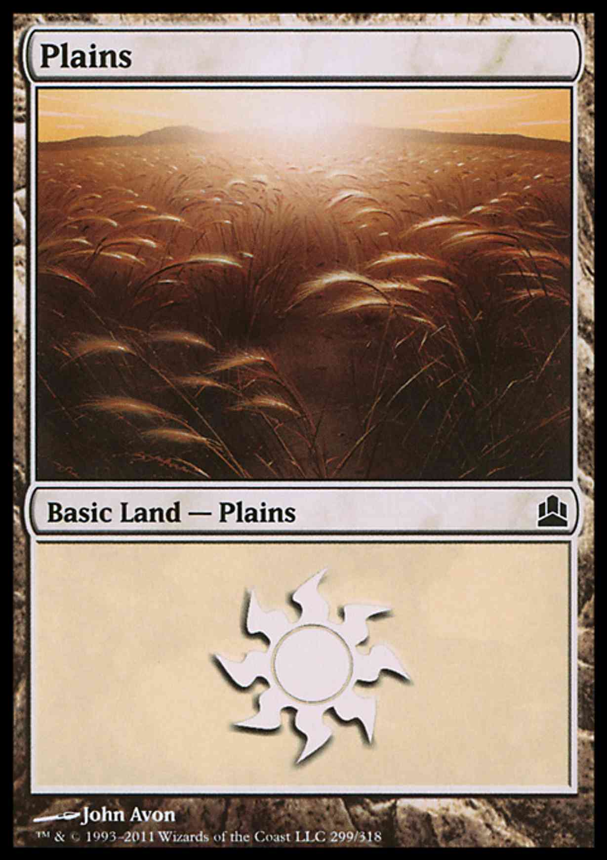 Plains (299) magic card front