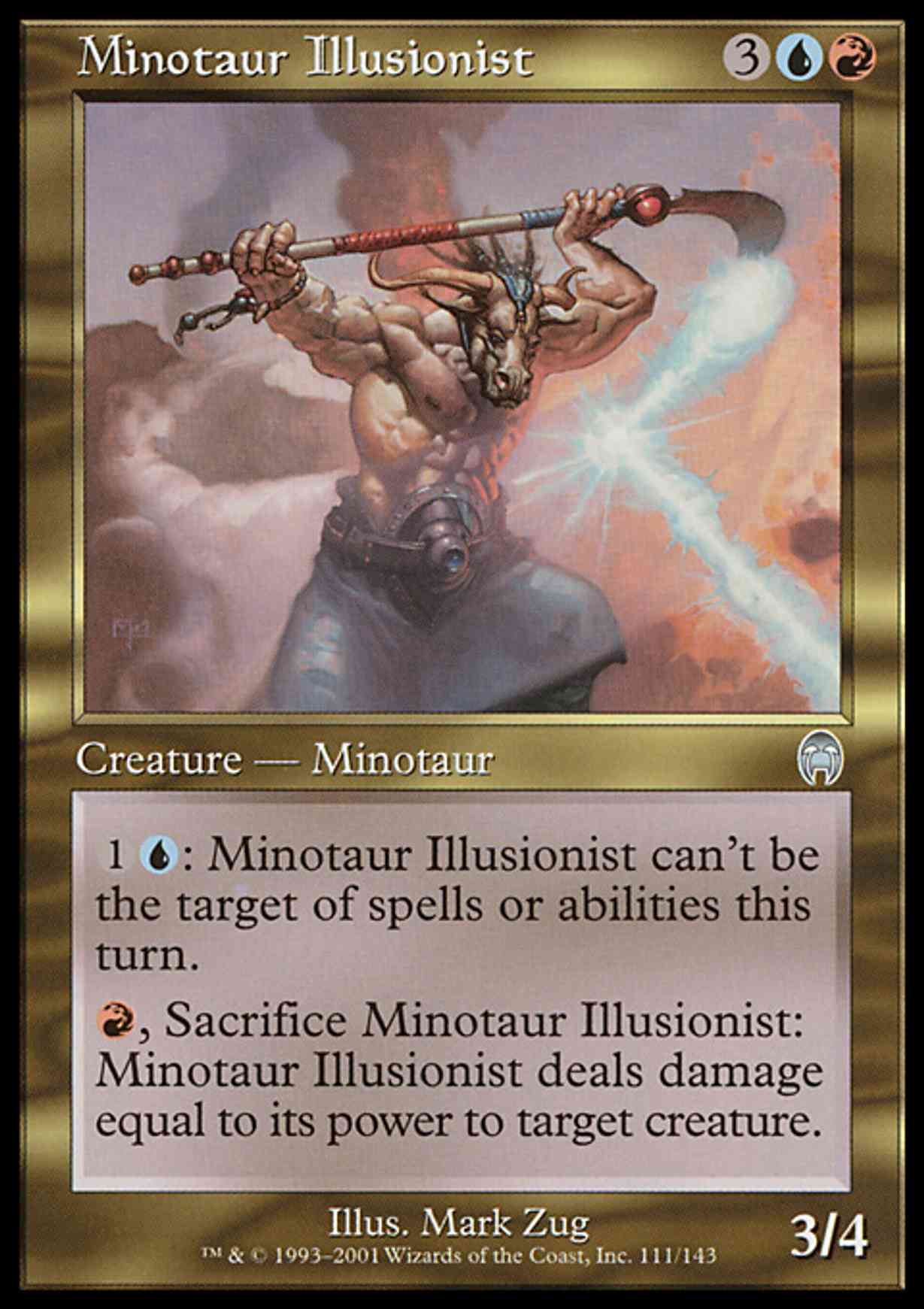 Minotaur Illusionist magic card front