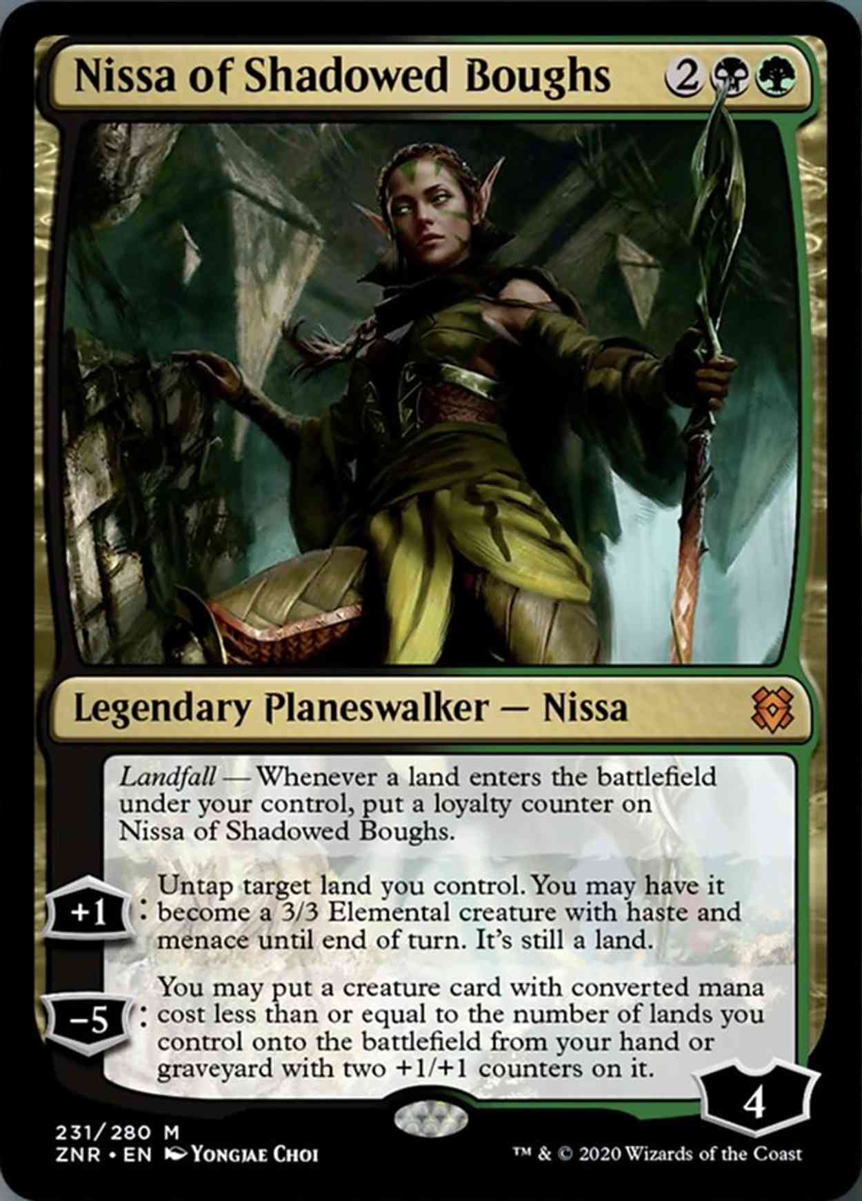 Nissa of Shadowed Boughs magic card front