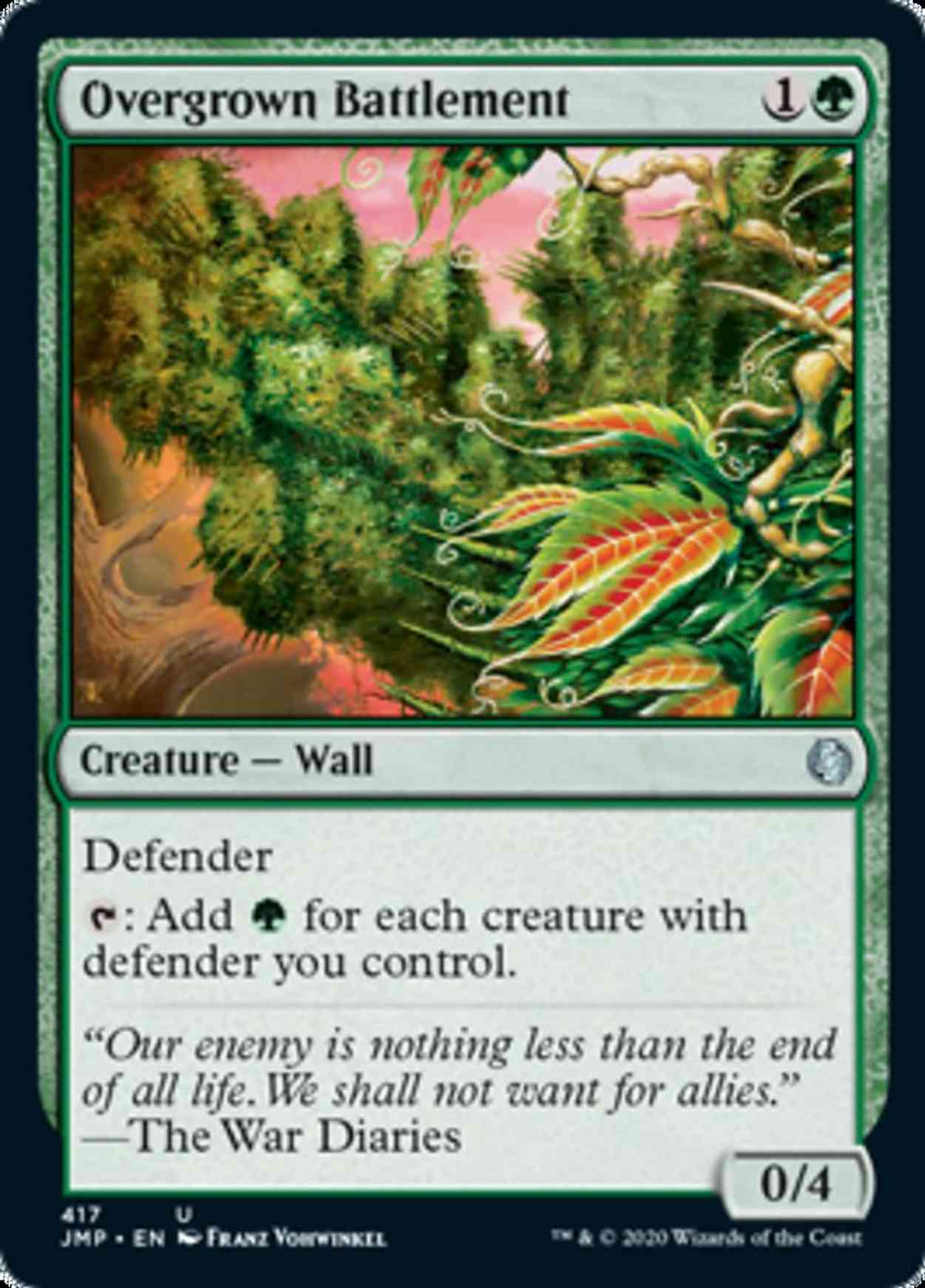 Overgrown Battlement magic card front