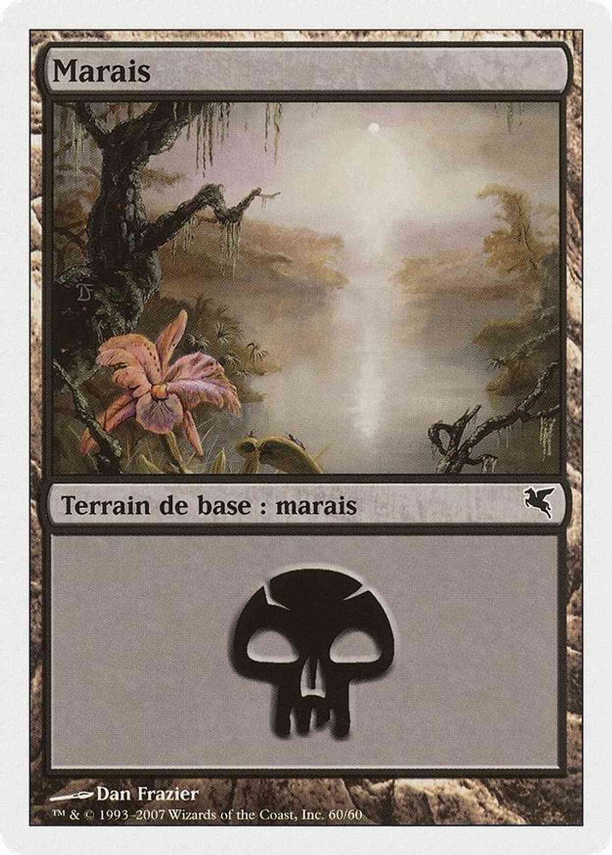 Swamp (French) - "Marais" (E60) magic card front