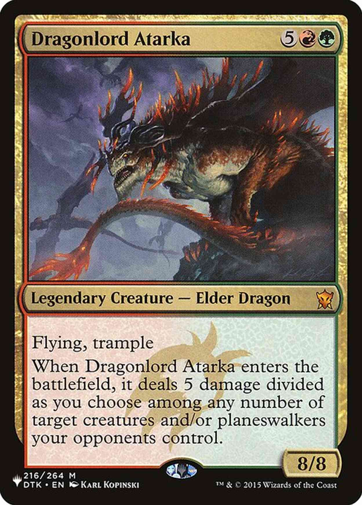 Dragonlord Atarka magic card front