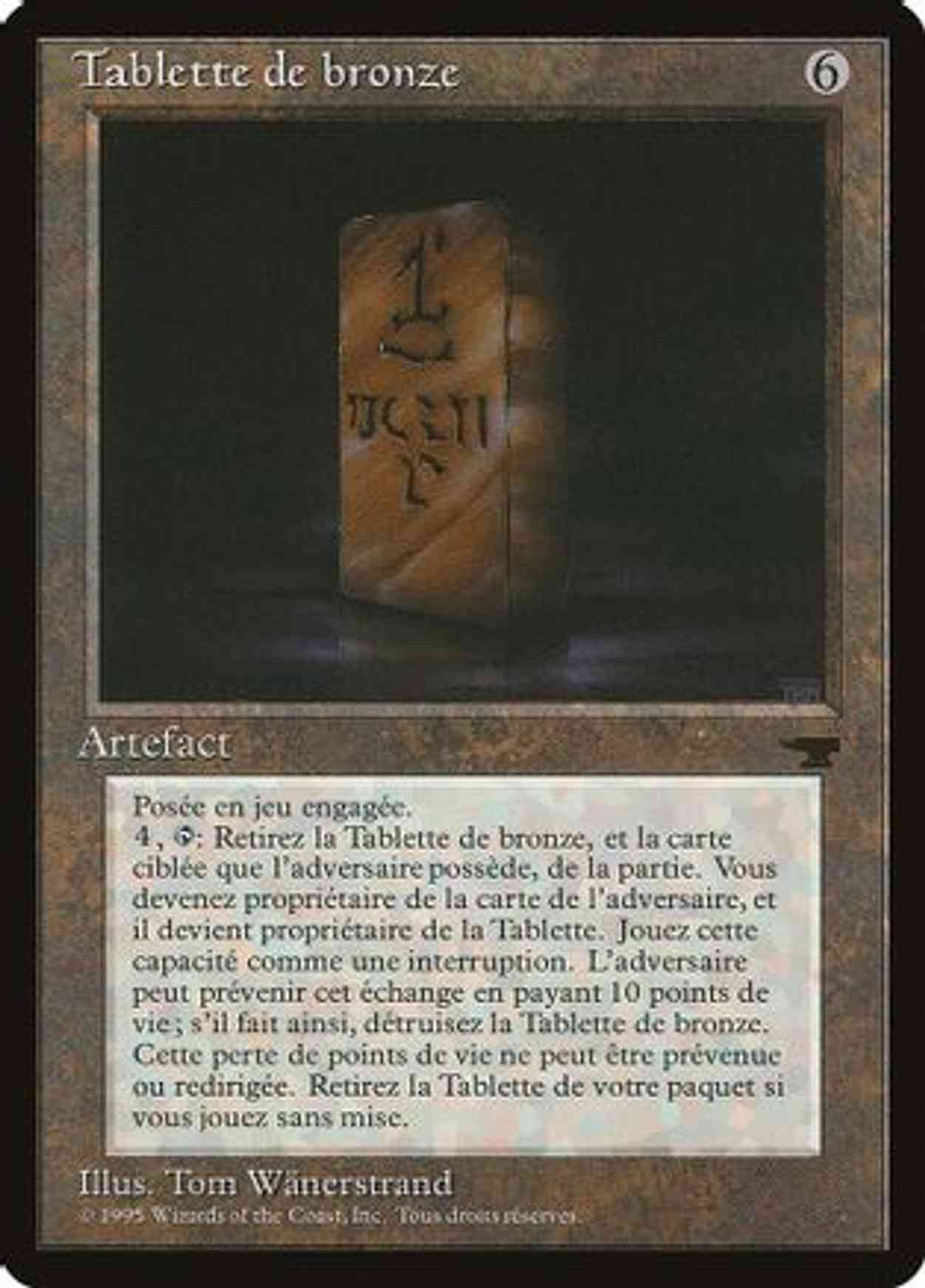 Bronze Tablet (French) - "Tablette de bronze" magic card front
