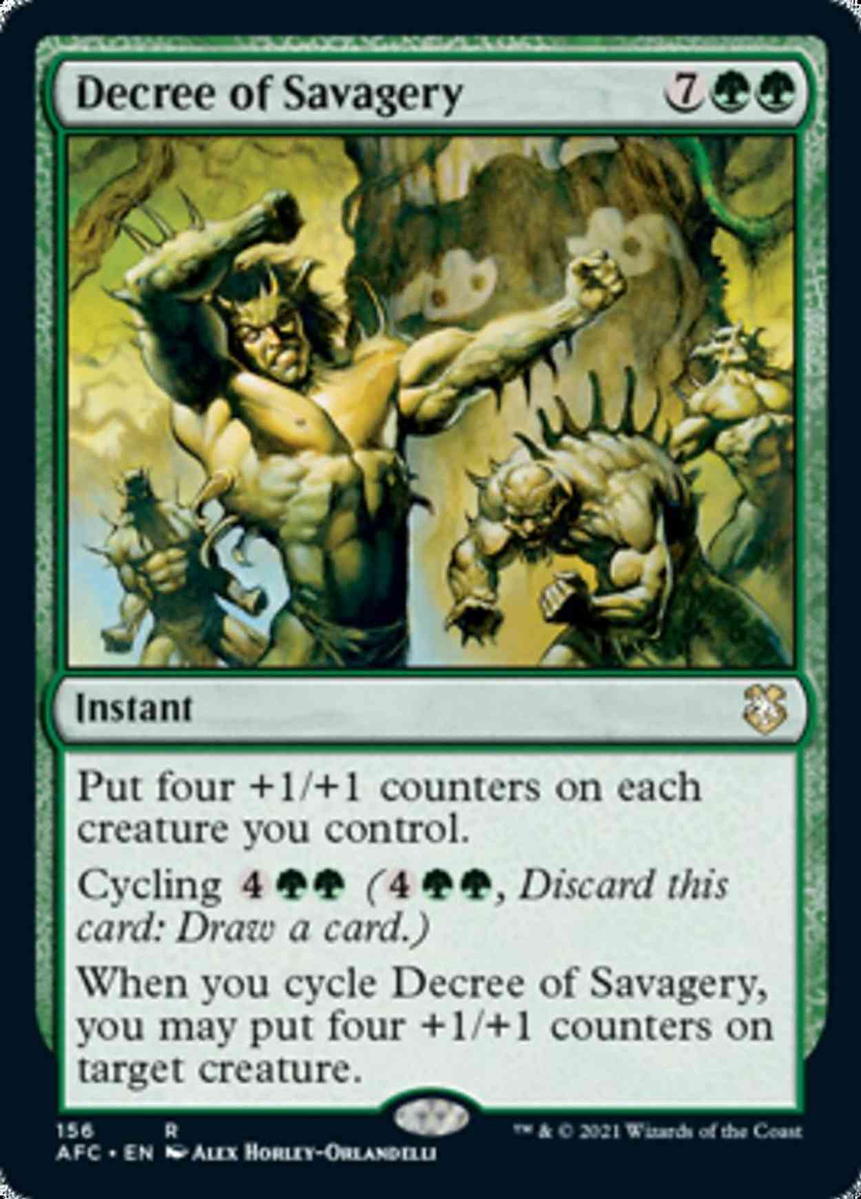 Decree of Savagery magic card front