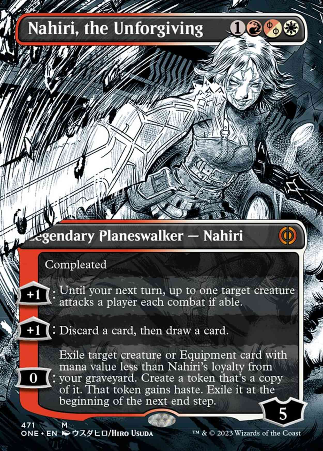 Nahiri, the Unforgiving (Showcase) (Step-and-Compleat Foil) magic card front