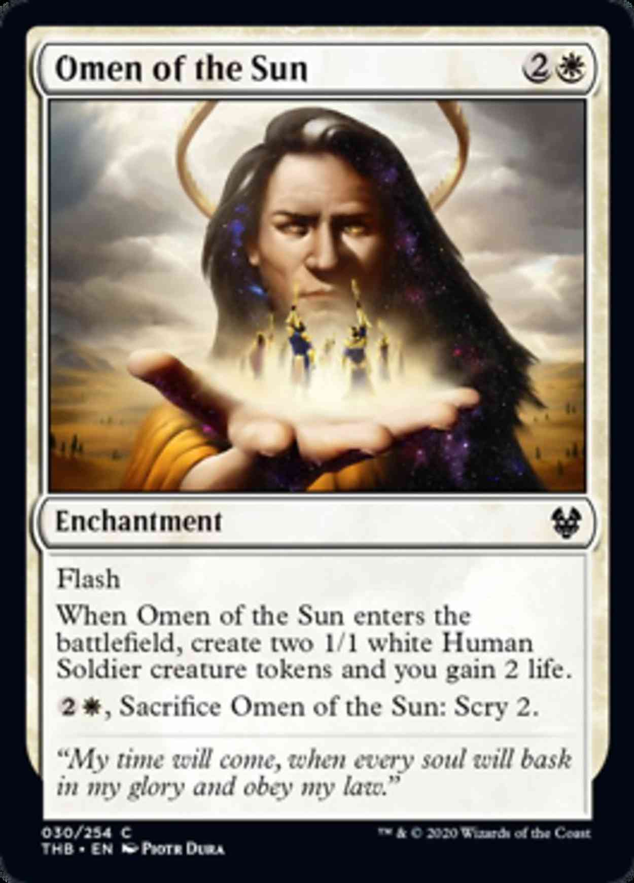 Omen of the Sun magic card front