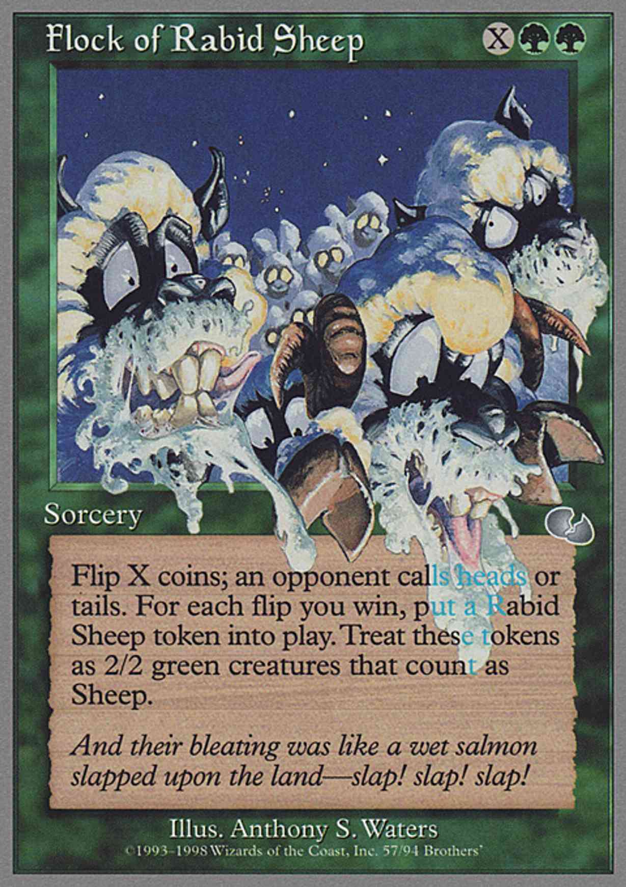 Flock of Rabid Sheep magic card front