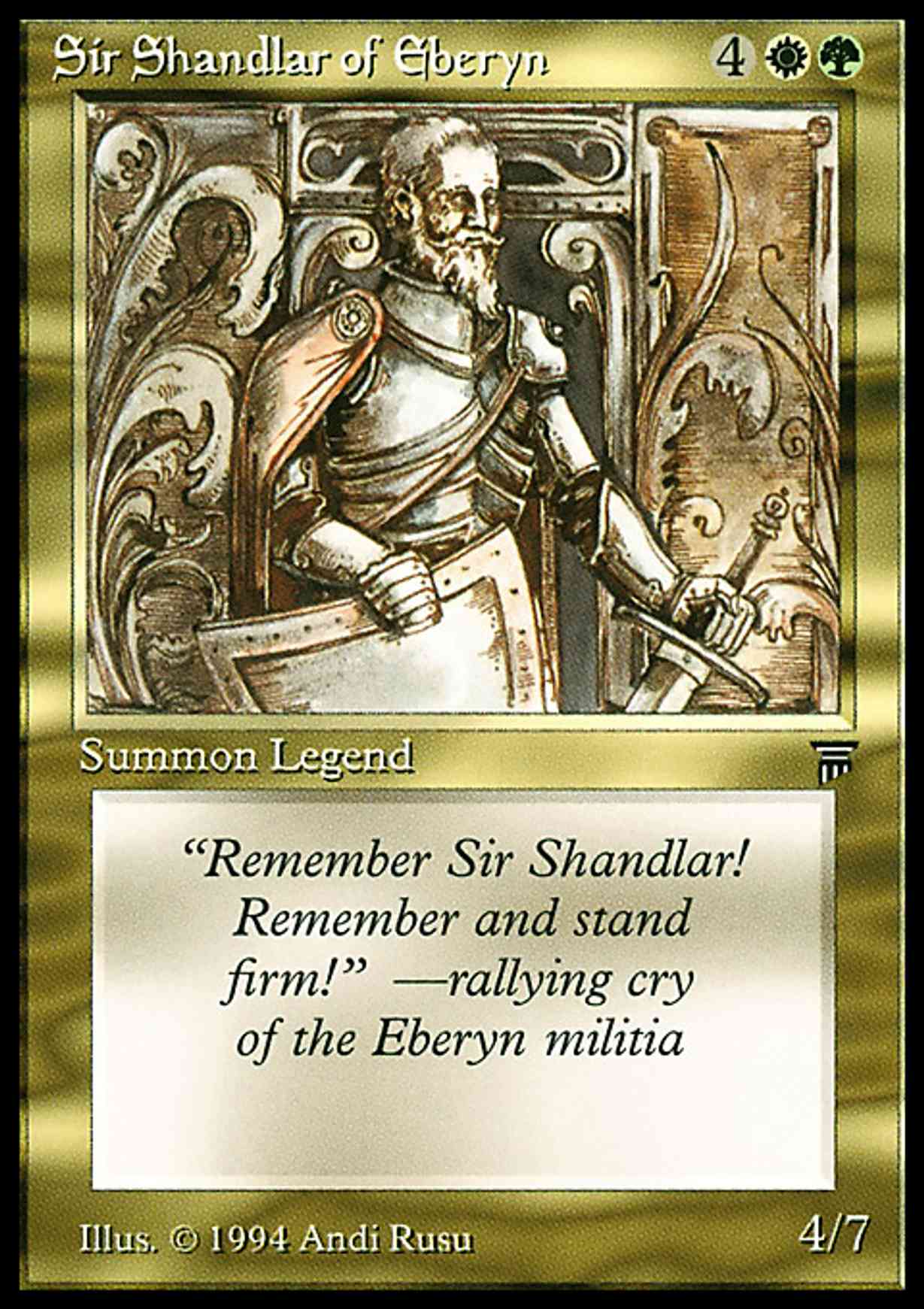 Sir Shandlar of Eberyn magic card front