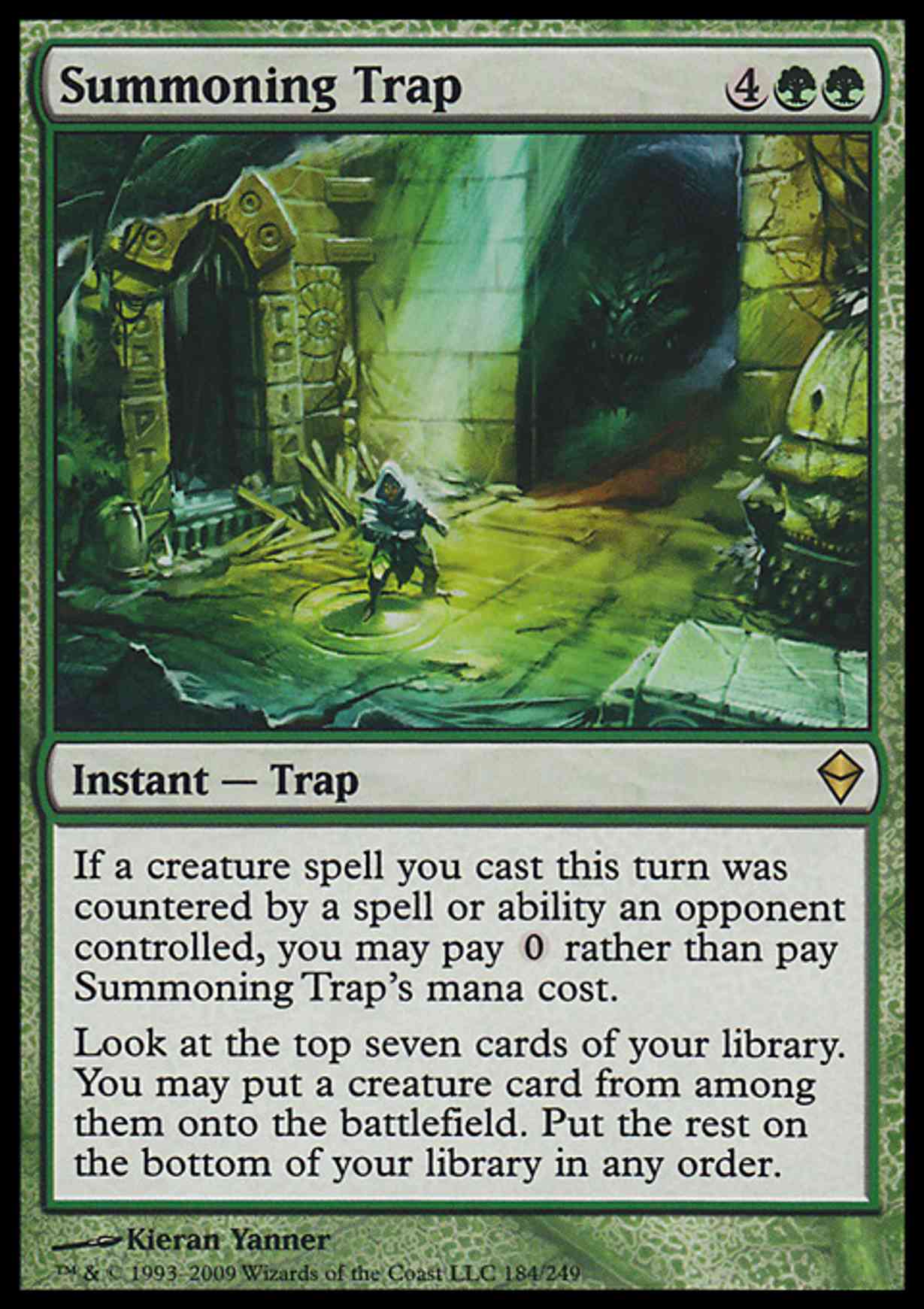 Summoning Trap magic card front