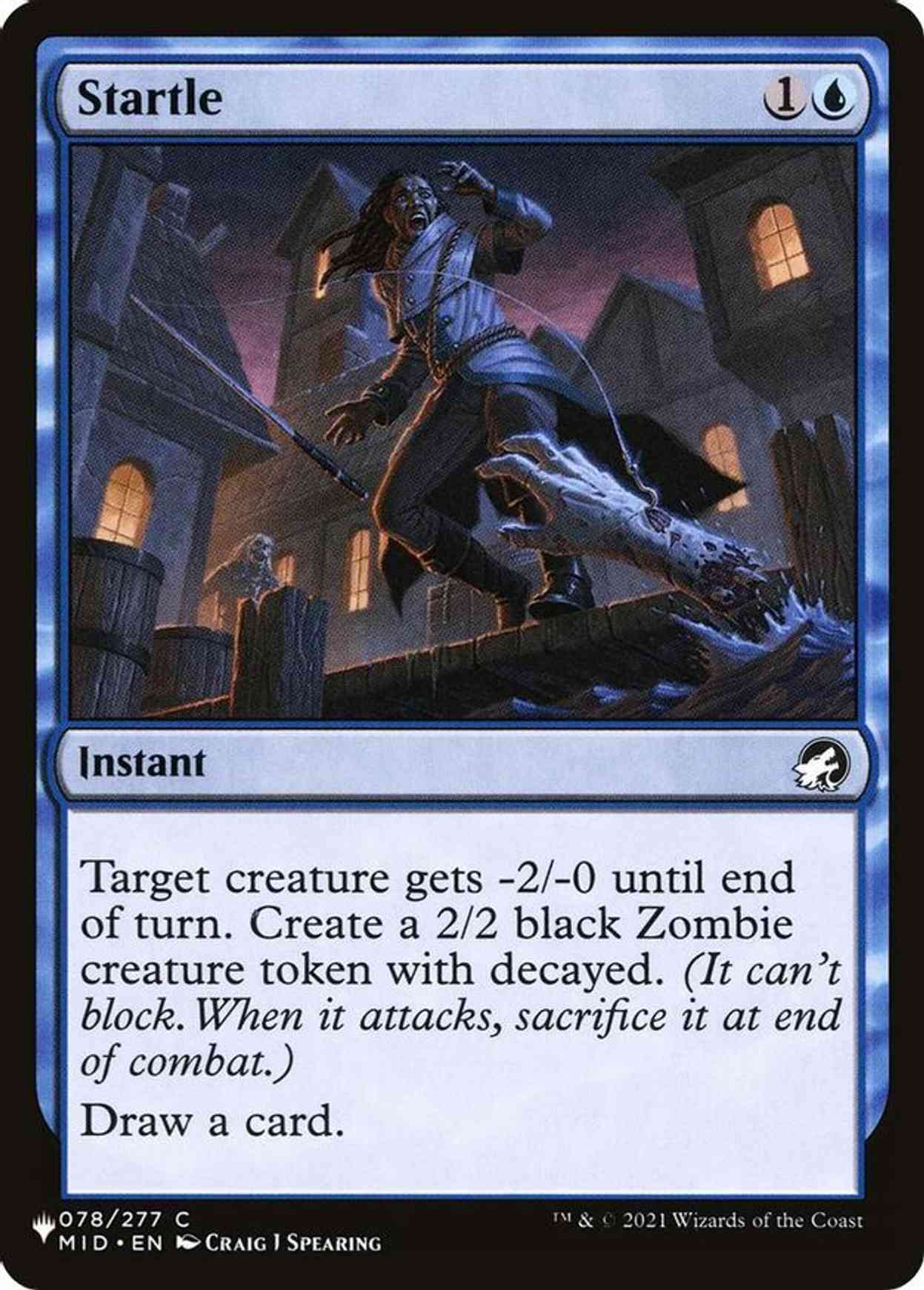 Startle magic card front