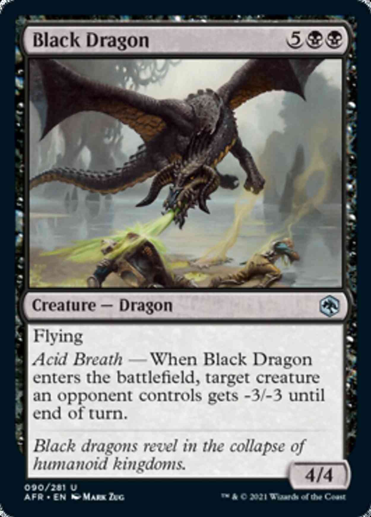 Black Dragon magic card front