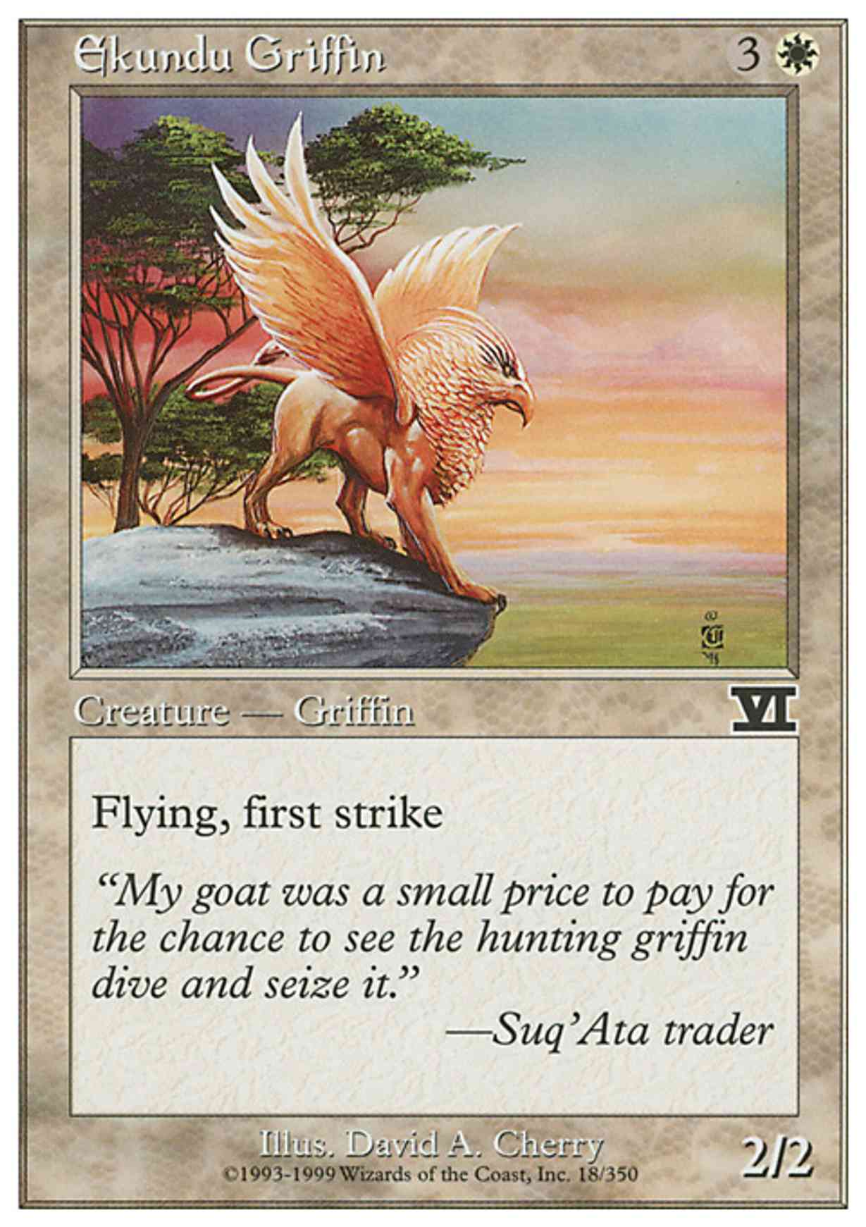 Ekundu Griffin magic card front