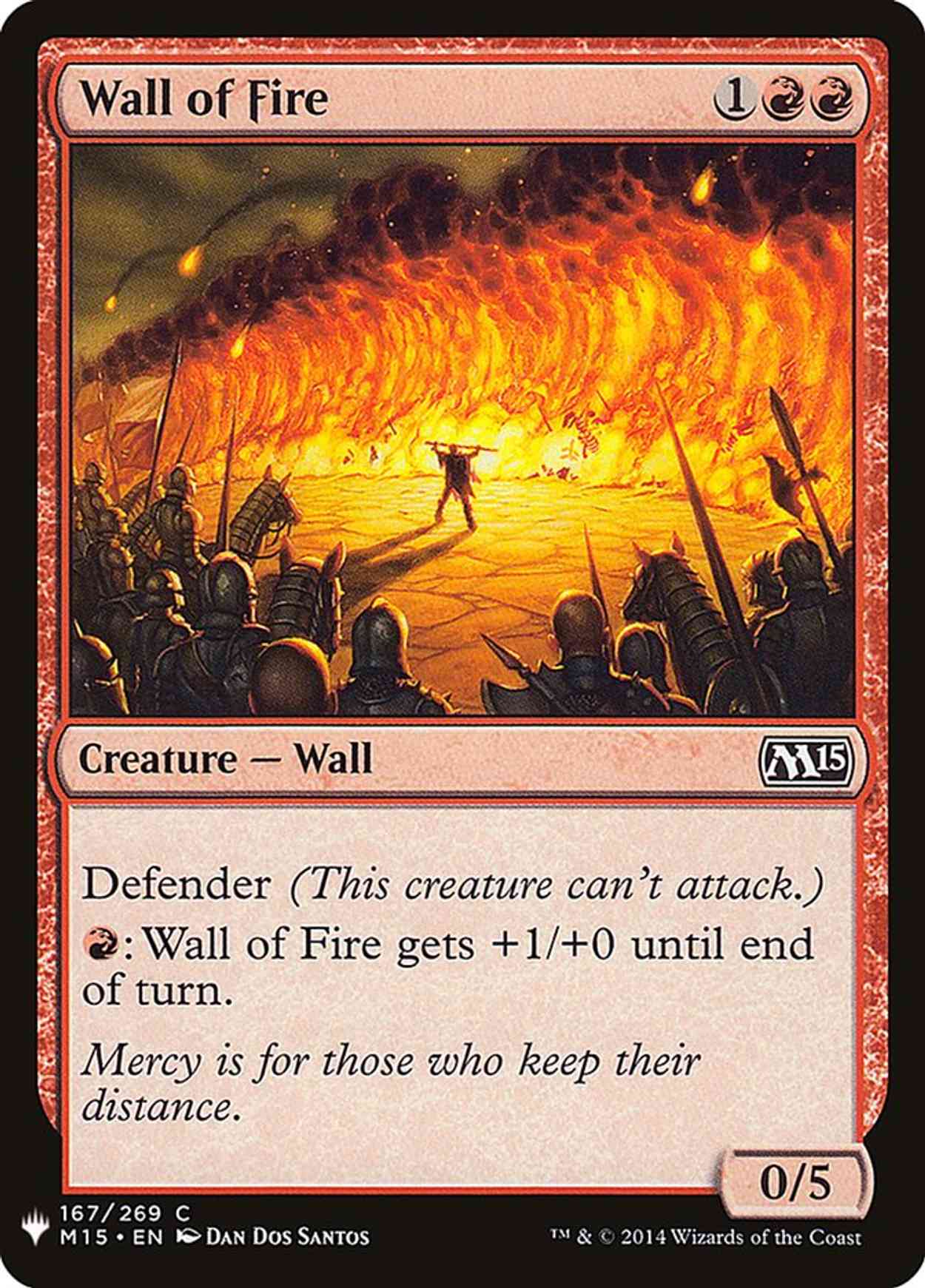 Wall of Fire magic card front