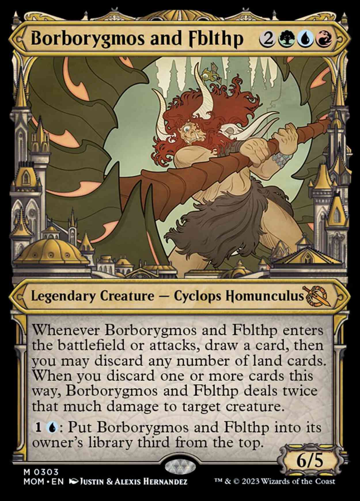 Borborygmos and Fblthp (Showcase) magic card front