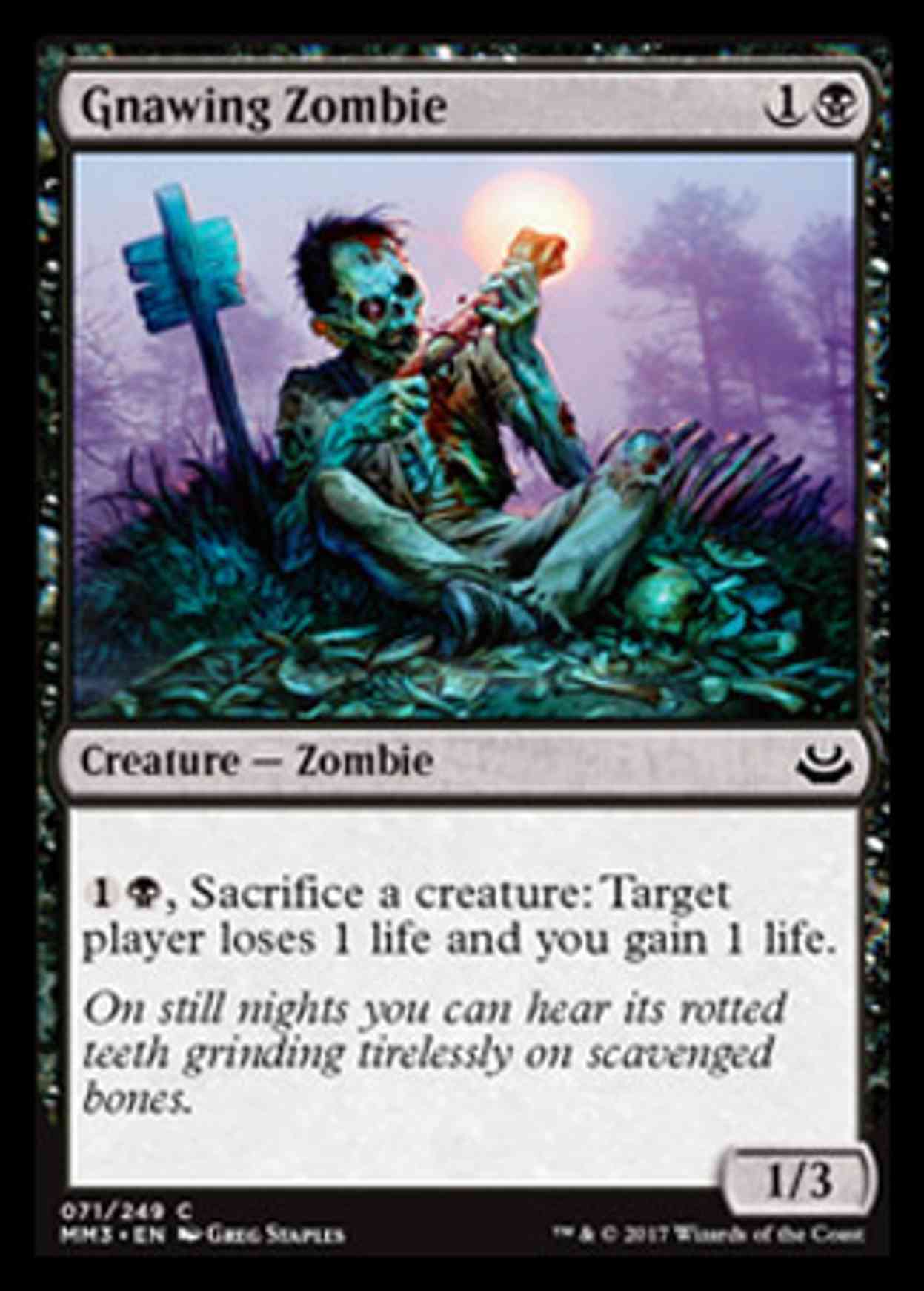 Gnawing Zombie magic card front