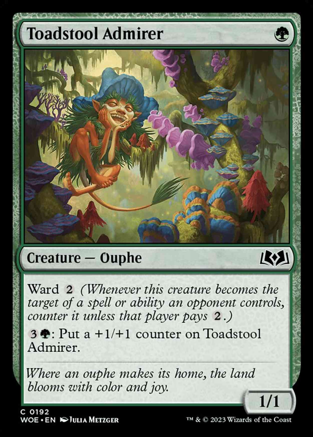 Toadstool Admirer magic card front