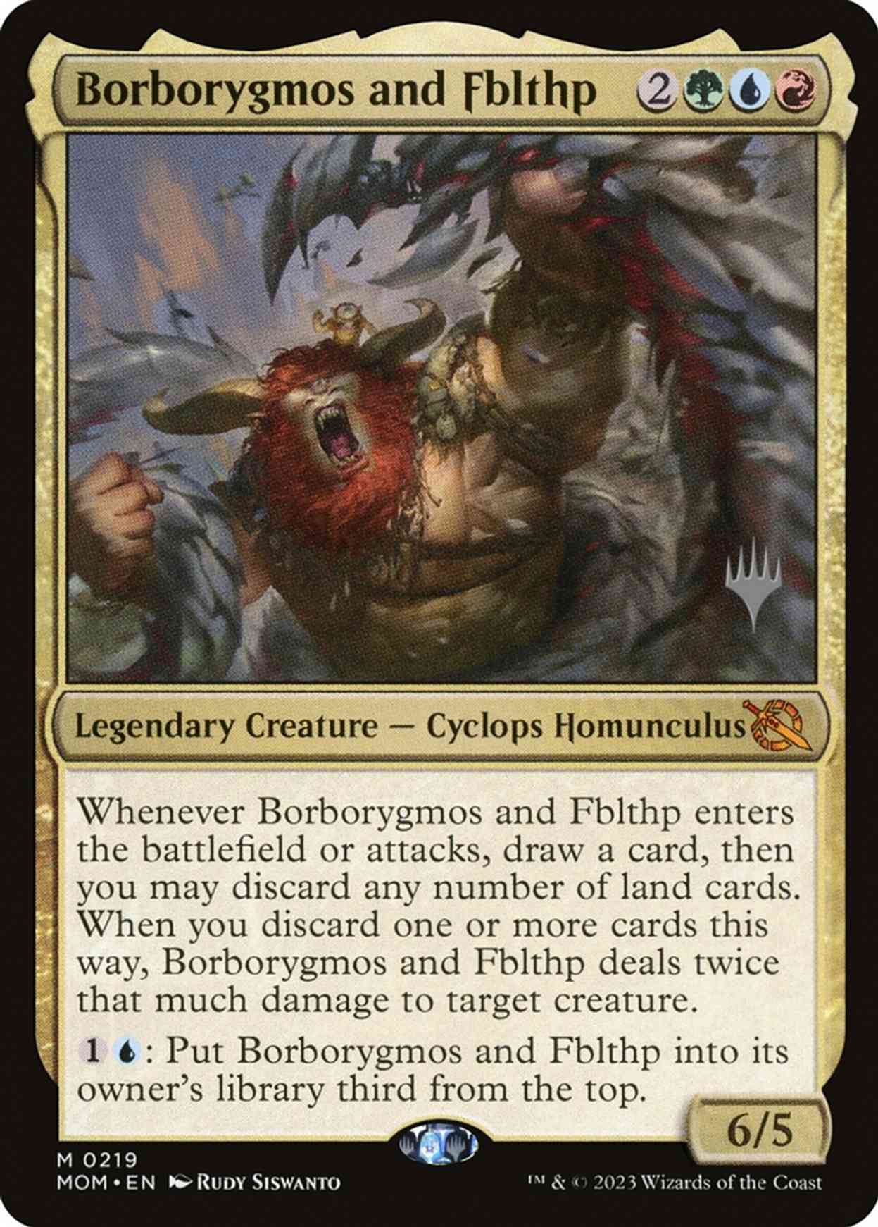 Borborygmos and Fblthp magic card front
