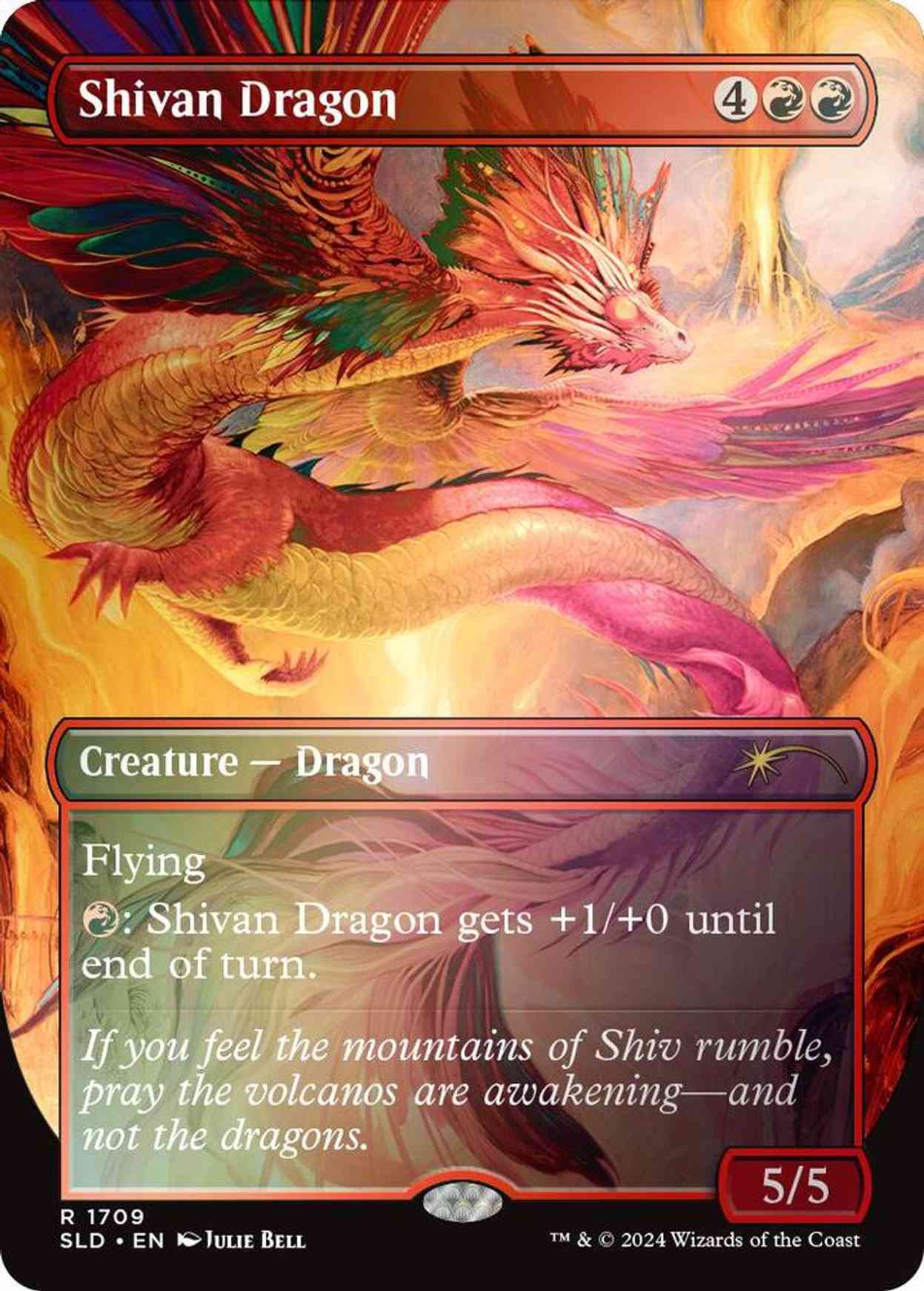 Shivan Dragon (Rainbow Foil) magic card front