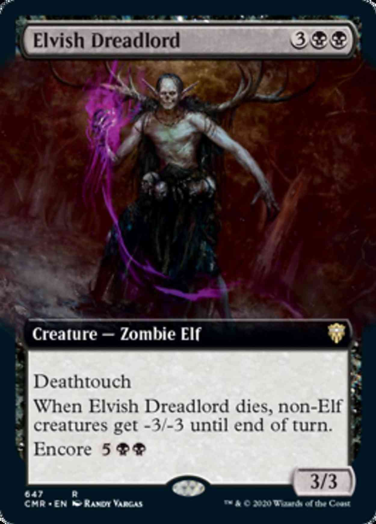 Elvish Dreadlord (Extended Art) magic card front