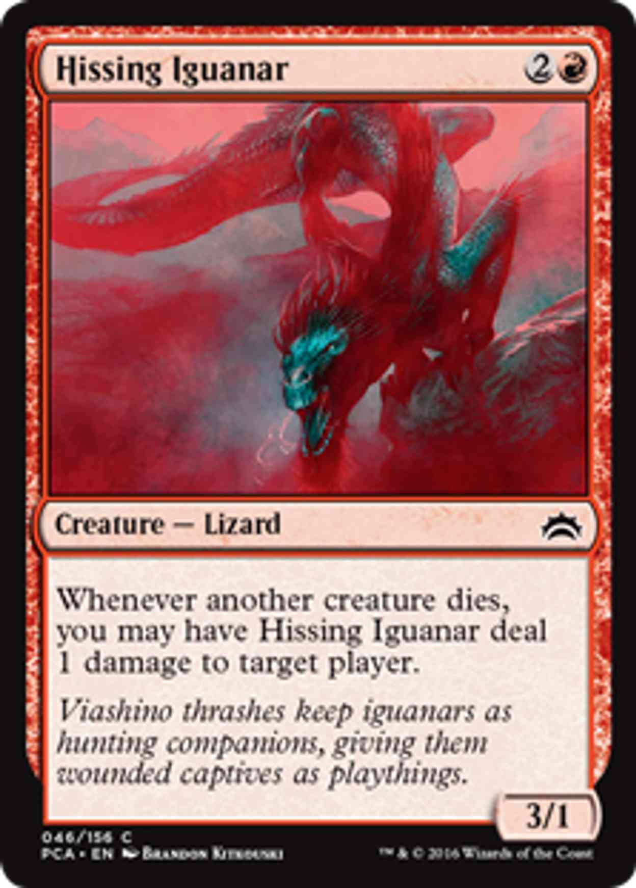Hissing Iguanar magic card front