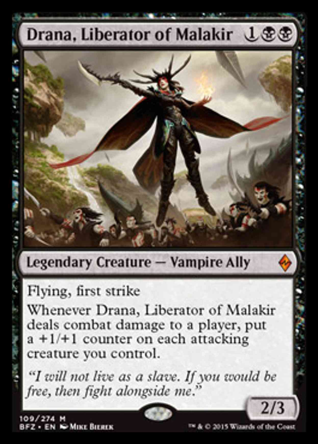 Drana, Liberator of Malakir magic card front