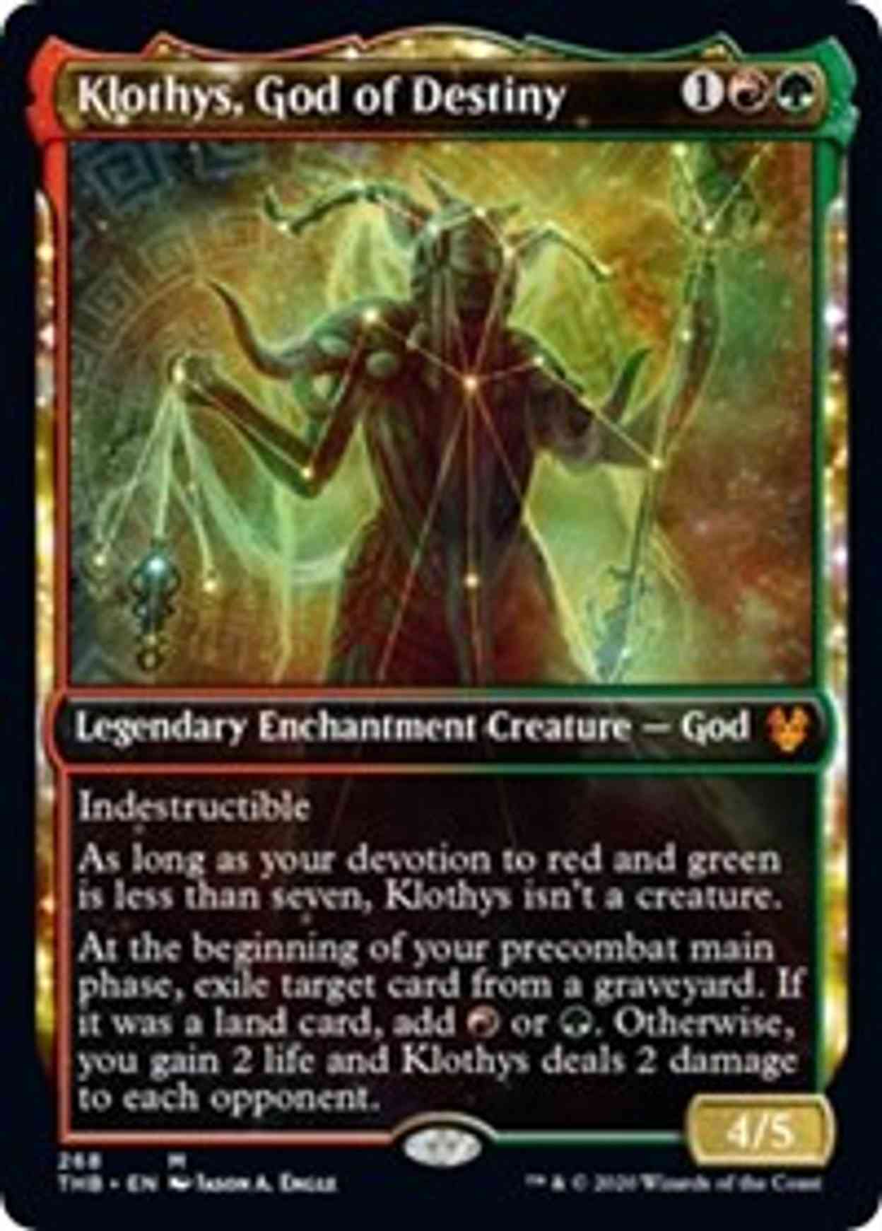 Klothys, God of Destiny (Showcase) magic card front