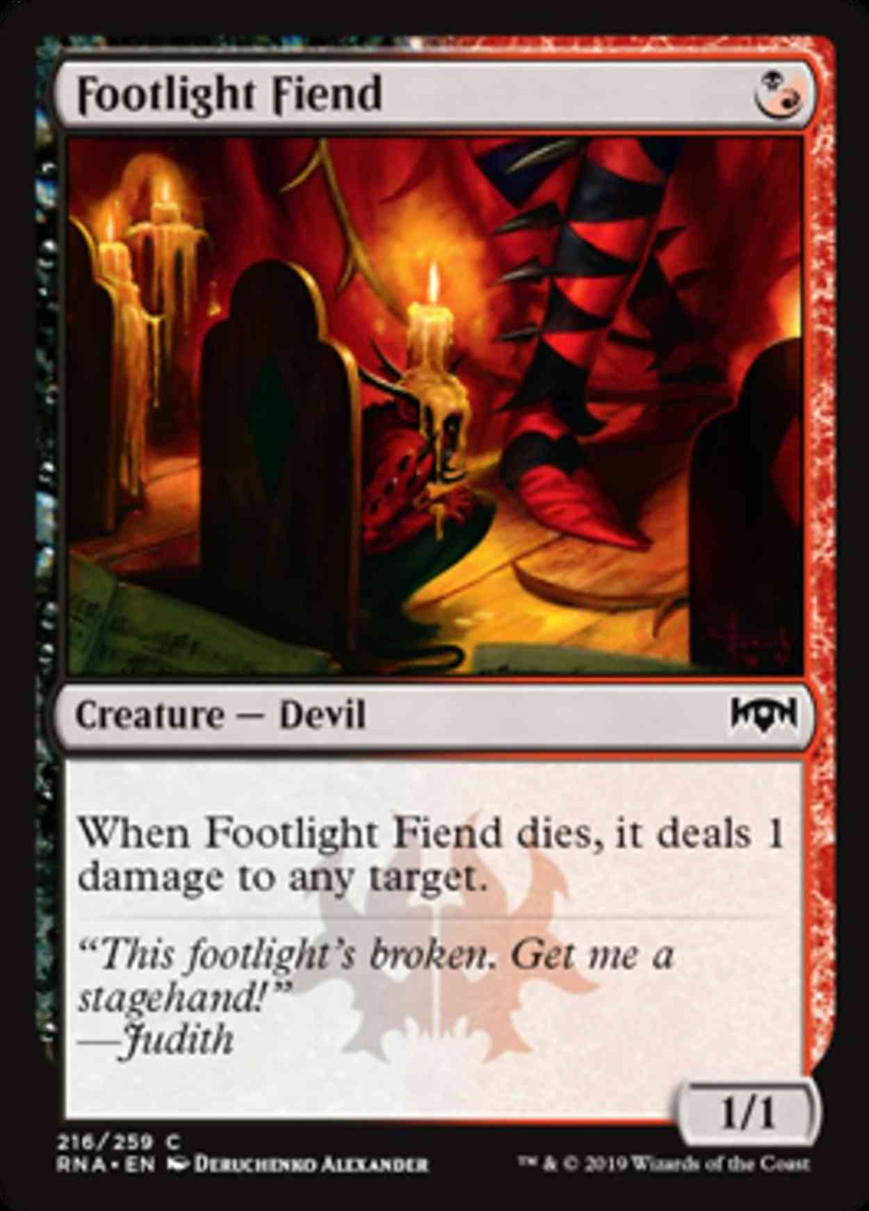 Footlight Fiend magic card front