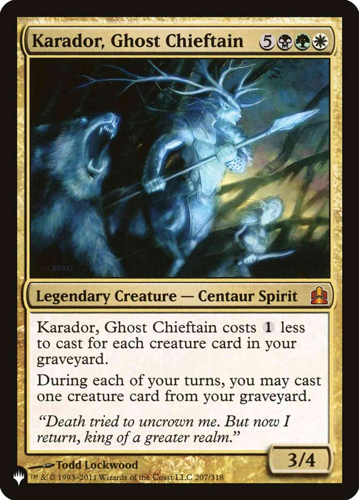 Karador, Ghost Chieftain magic card front