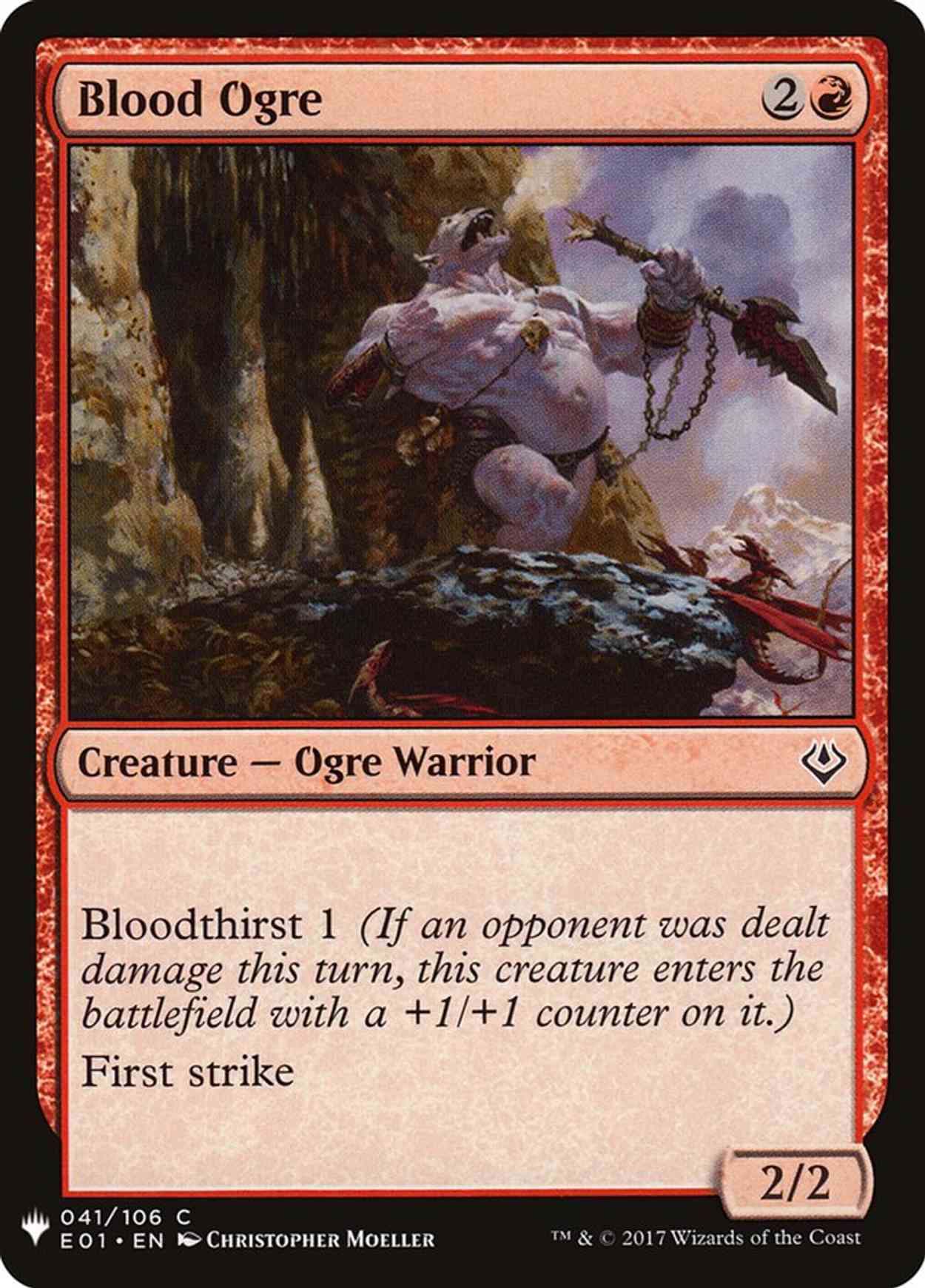 Blood Ogre magic card front