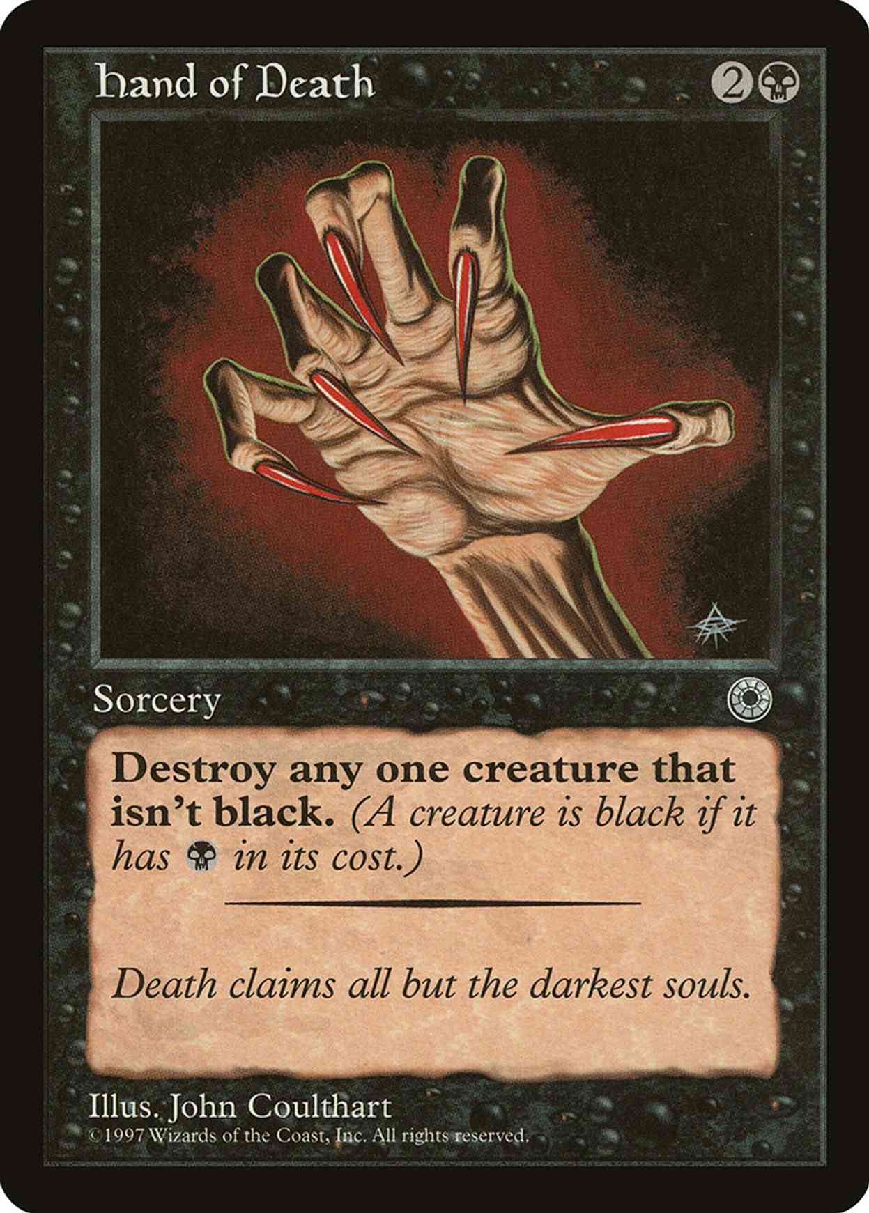 Hand of Death (Reminder Text) magic card front