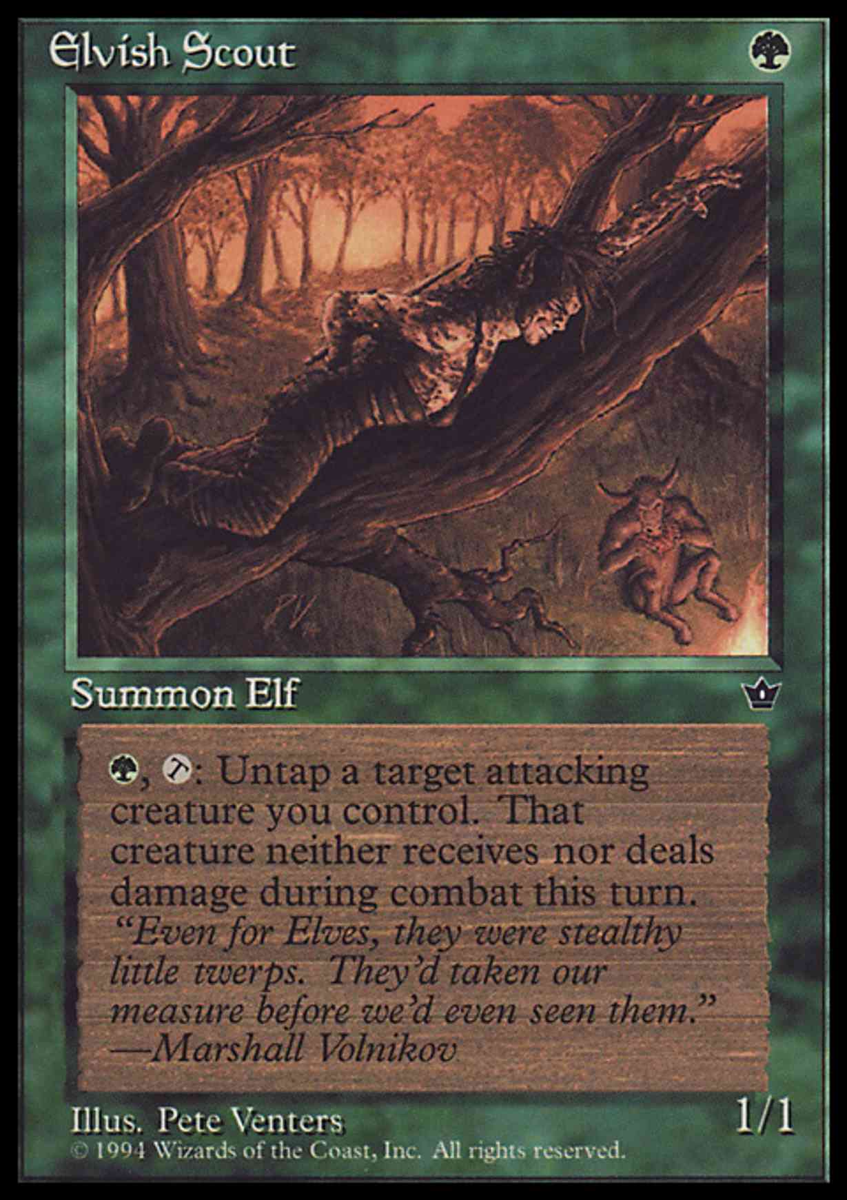 Elvish Scout (Venters) magic card front