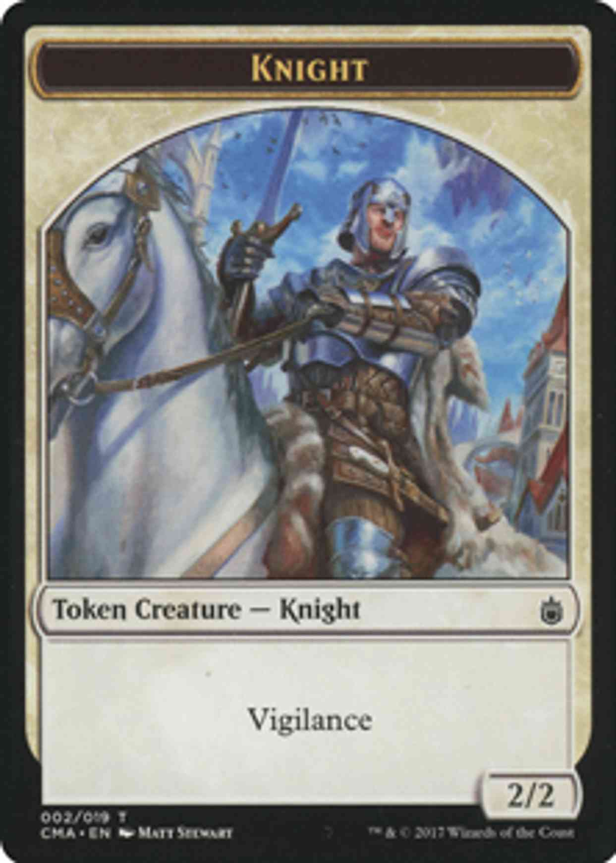 Knight Token (002) magic card front