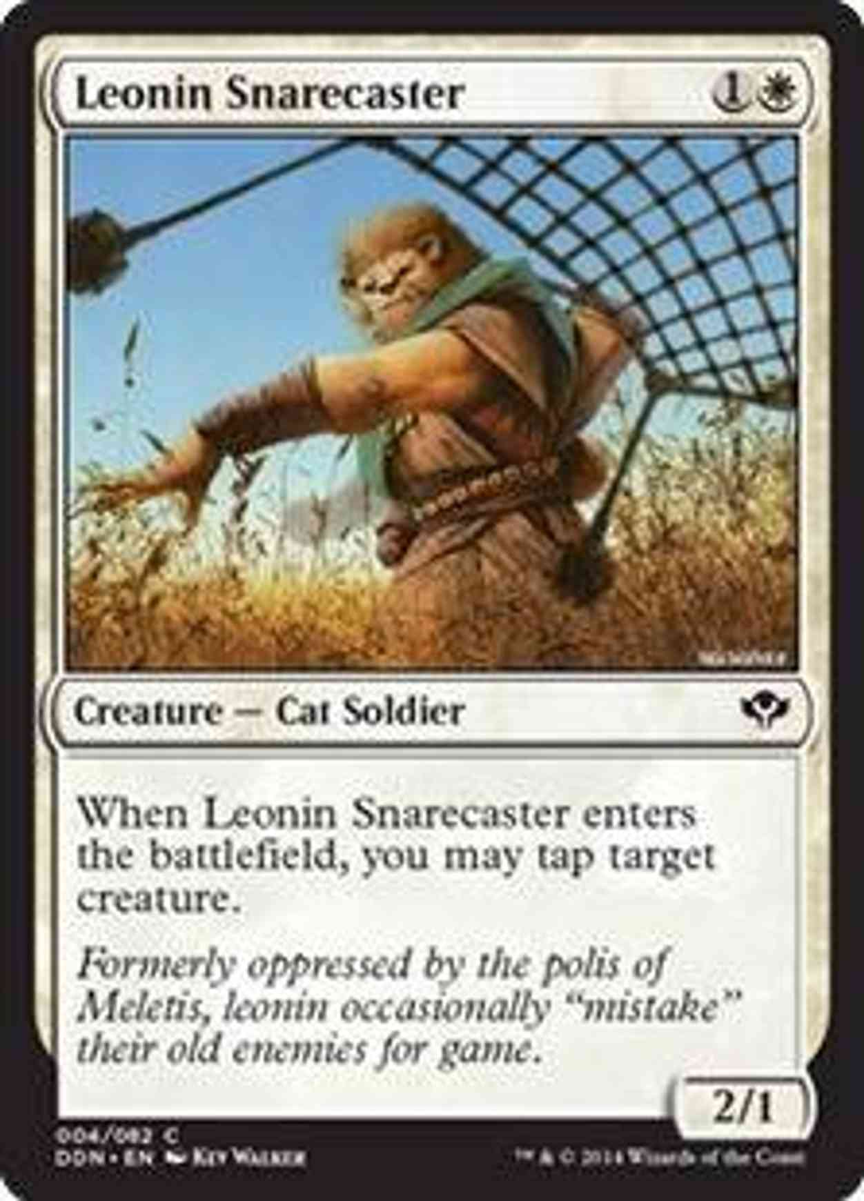 Leonin Snarecaster magic card front