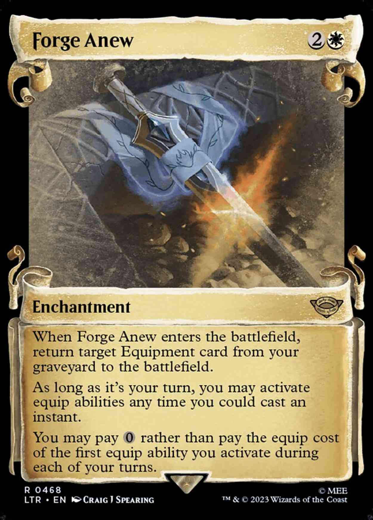 Forge Anew (Showcase Scrolls) magic card front