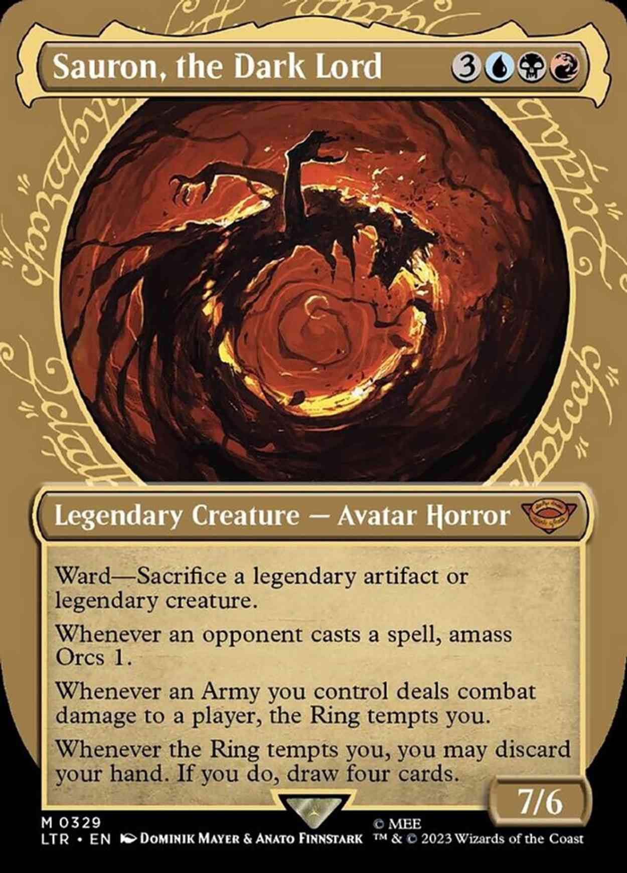 Sauron, the Dark Lord (Showcase) magic card front