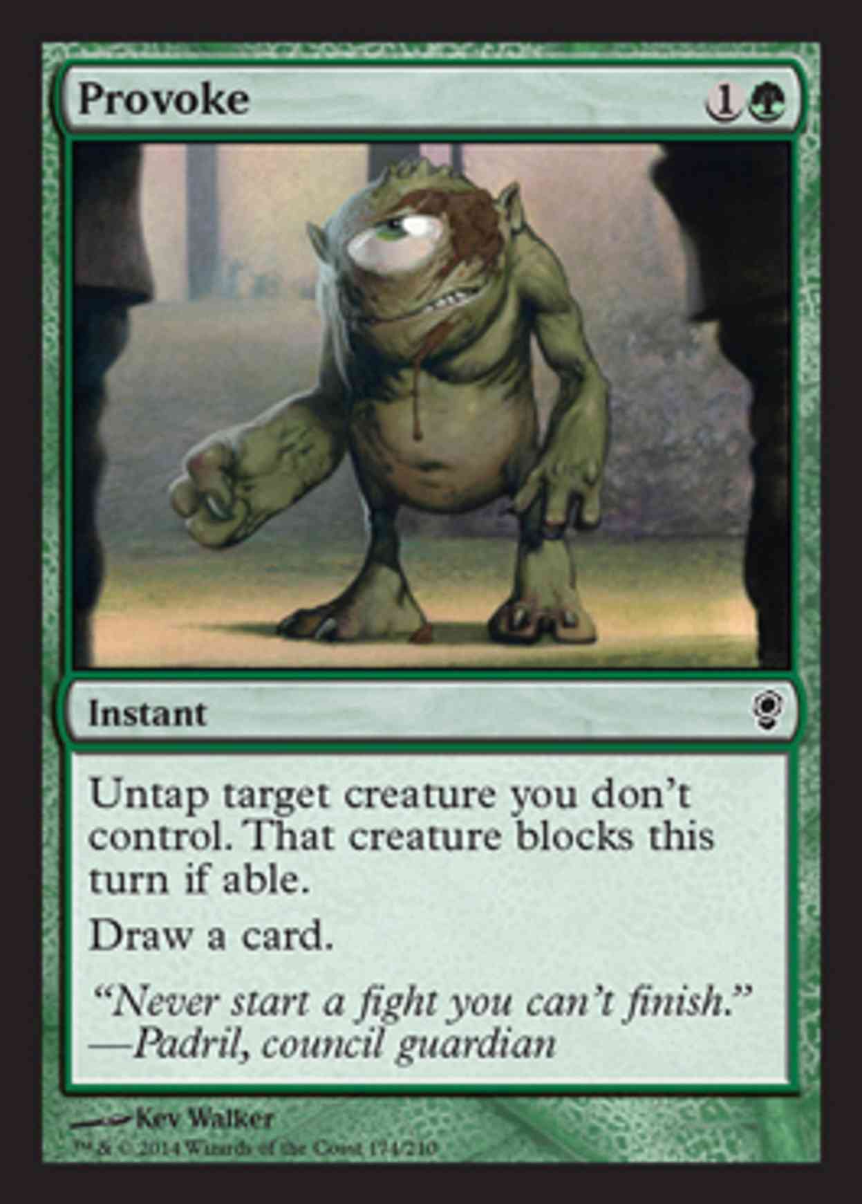 Provoke magic card front