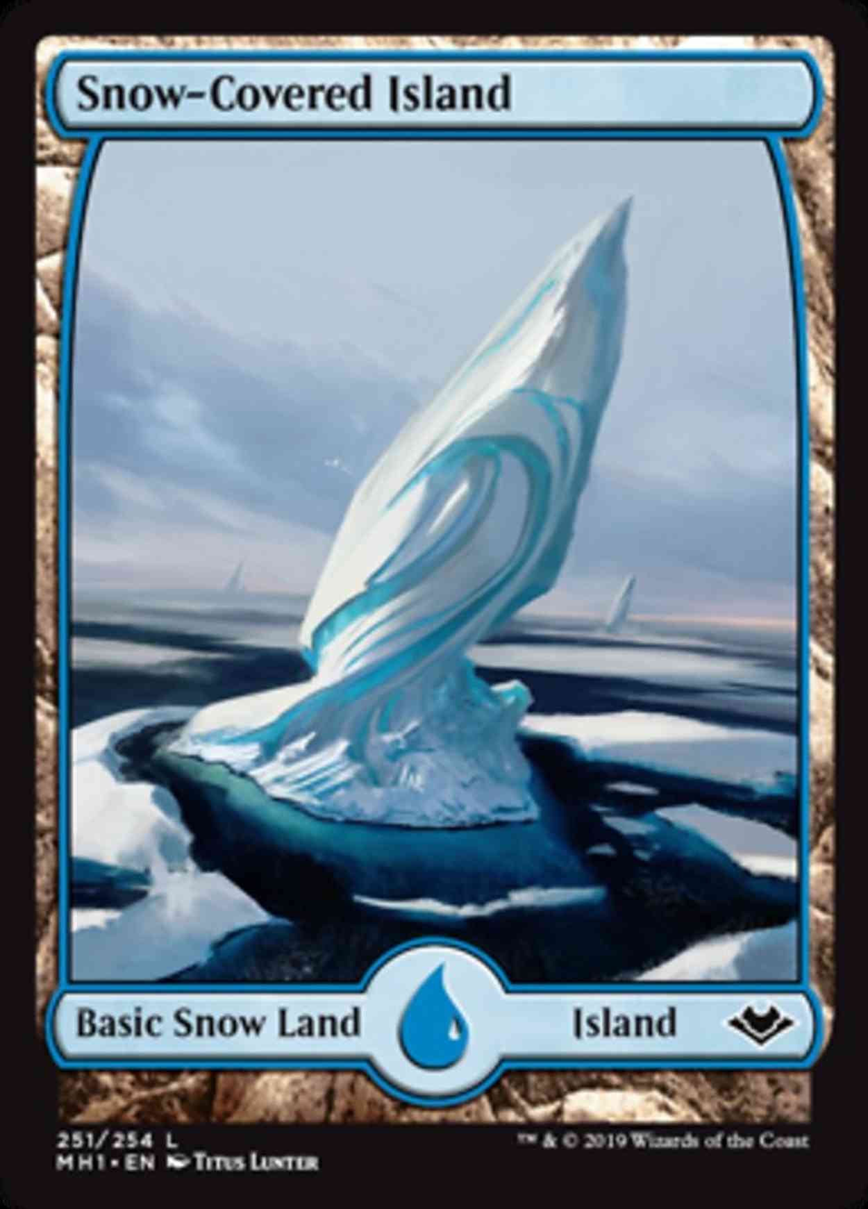 Snow-Covered Island magic card front