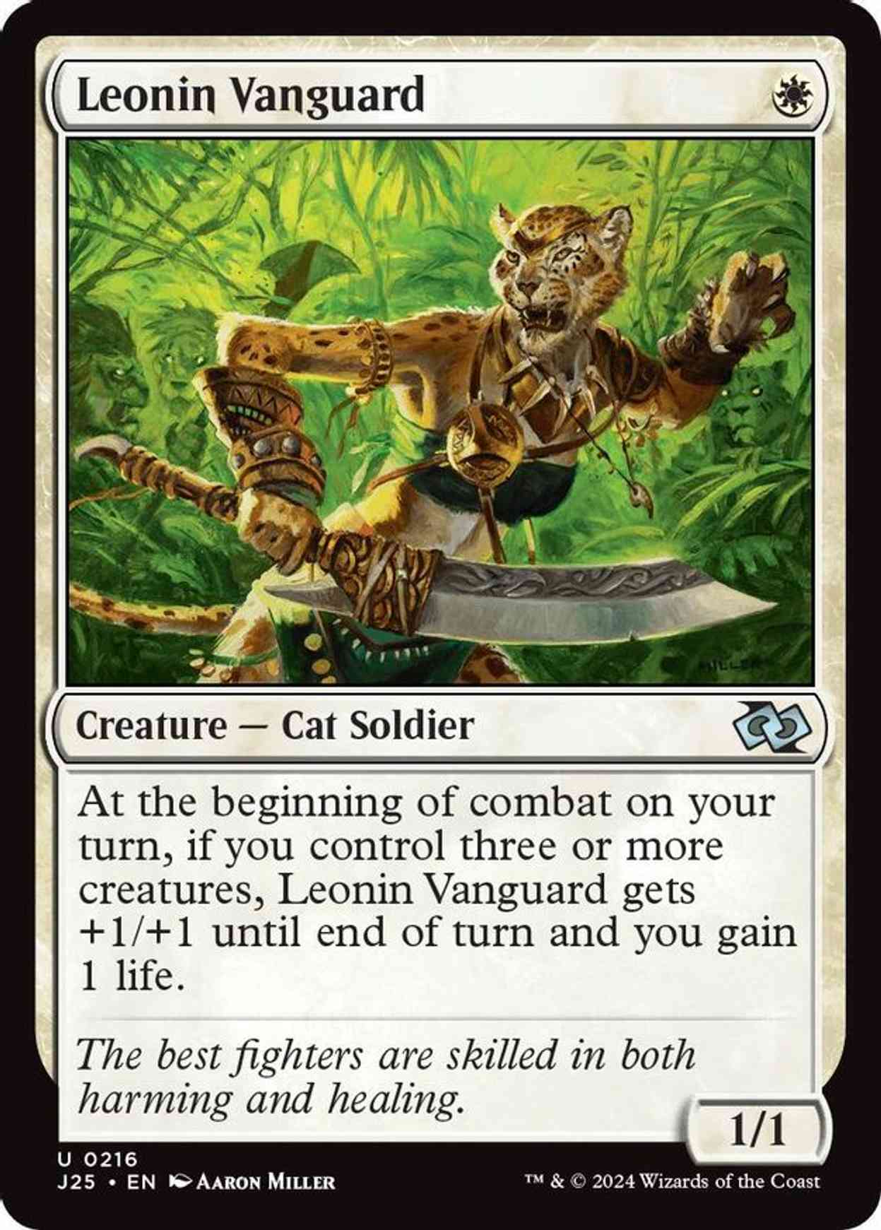 Leonin Vanguard magic card front